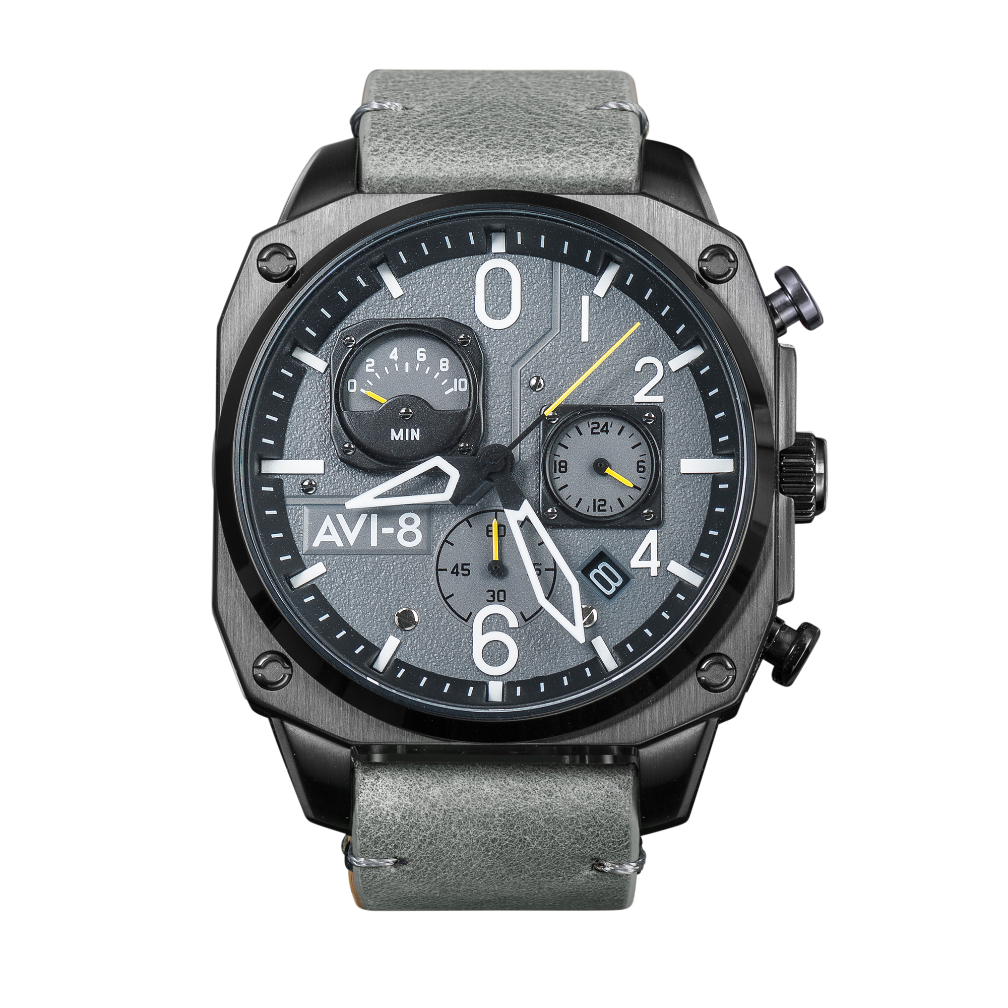 AVI-8 AVI-8 Pilot Hawker Hunter Retrograde Men's Japanese Quartz Sea Gray Watch AV-4052-03