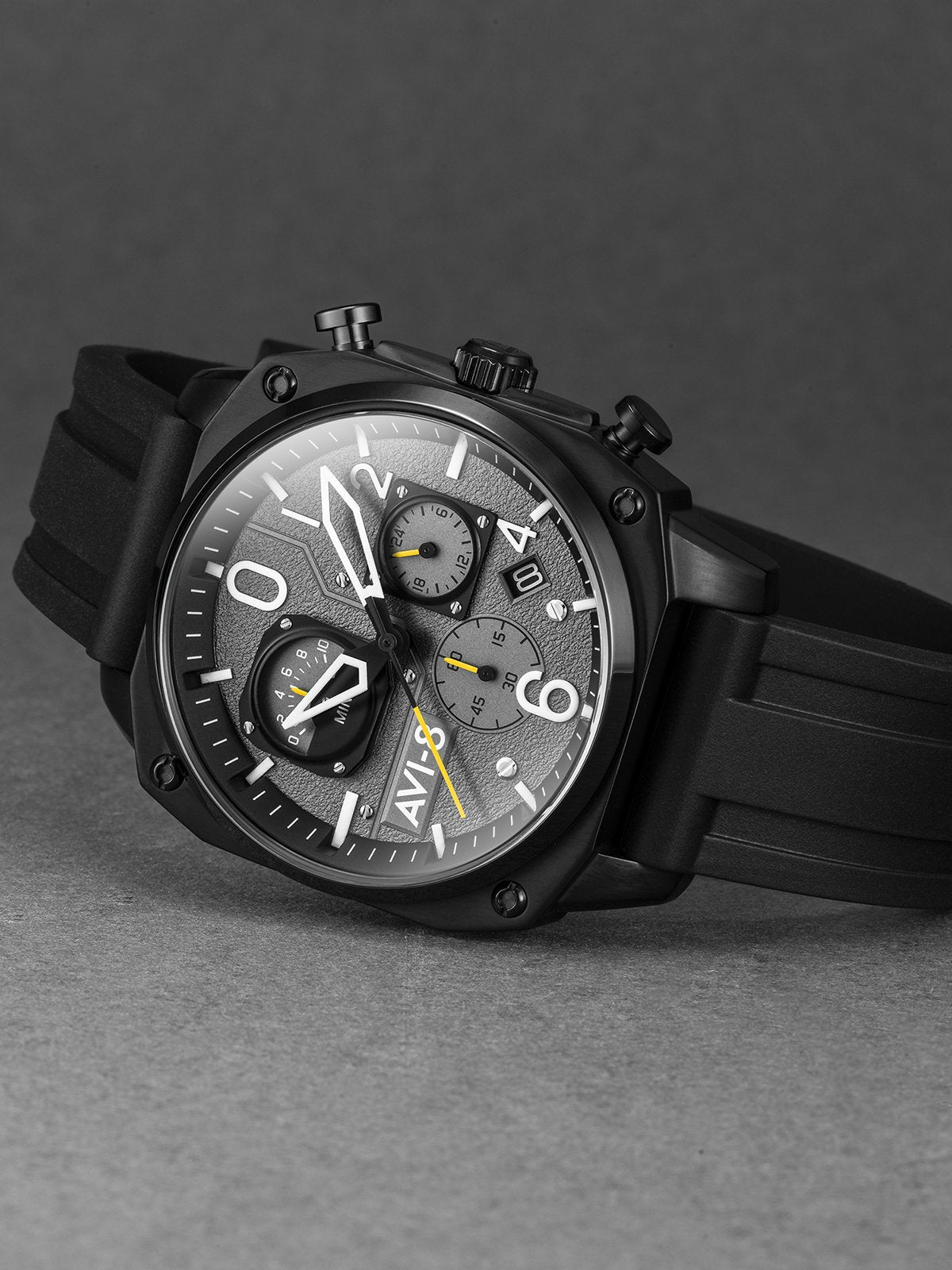 AVI-8 AVI-8 Pilot Hawker Hunter Men's Japanese Quartz Tactical Black Watch AV-4052-R1
