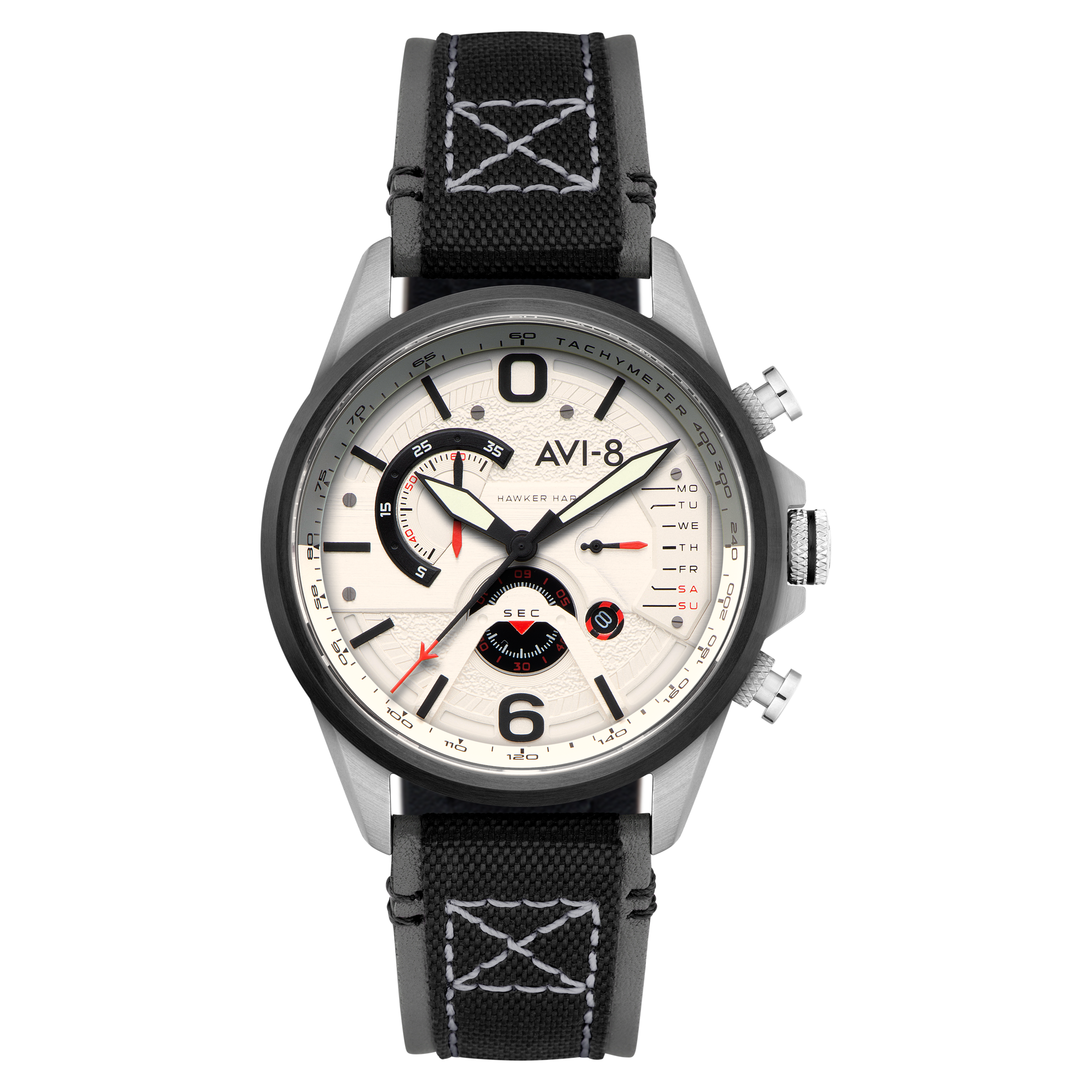 AVI-8 Hawker Harrier Dual Retrograde Chronograph Ivory White Men's Wat