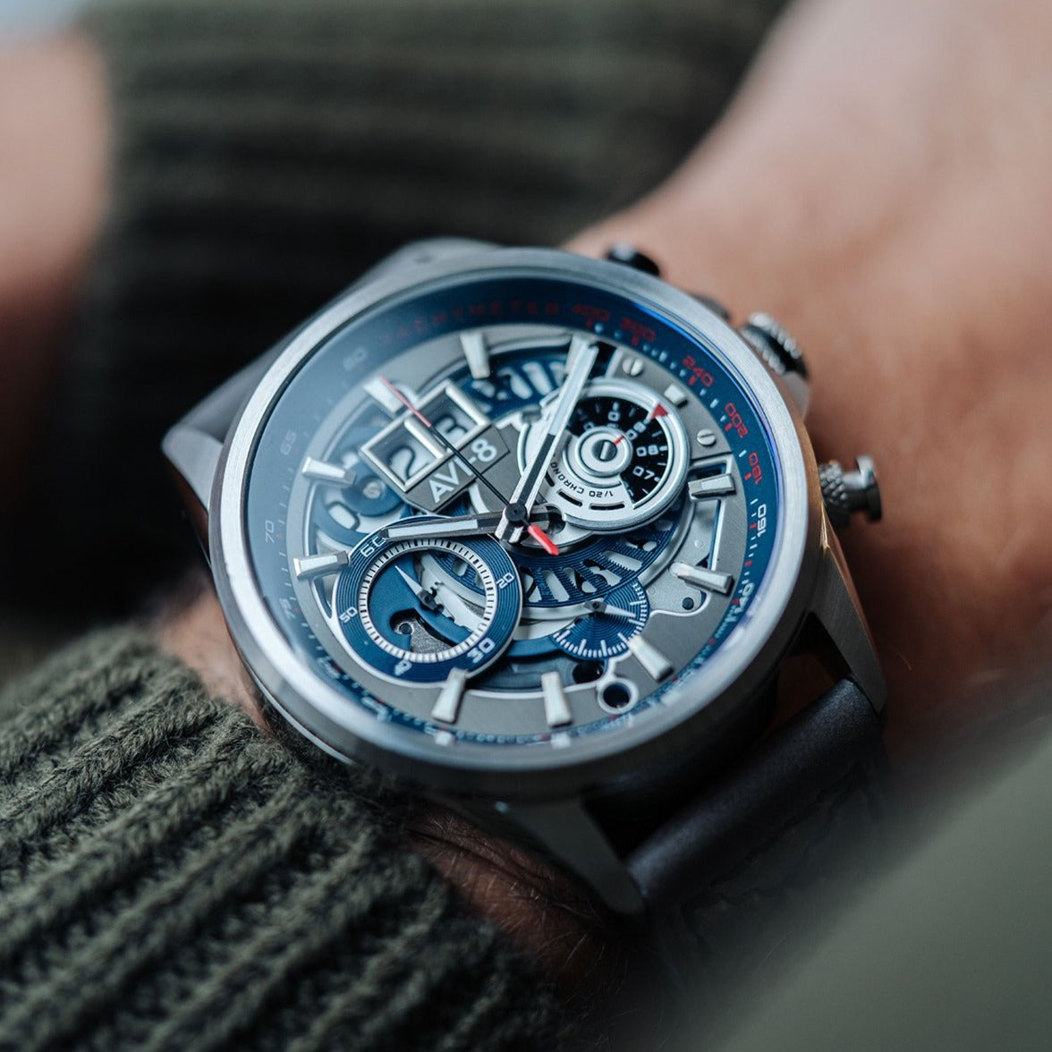 AVI-8 AVI-8 Hawker Harrier Matador Men's Japanese Quartz Chronograph Marine Grey Watch AV-4065-04