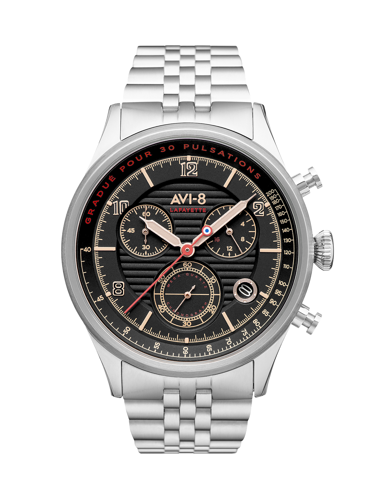 AVI-8 AVI-8 Flyboy Lafayette Chronograph Men's Quartz Noir Watch AV-4076-33