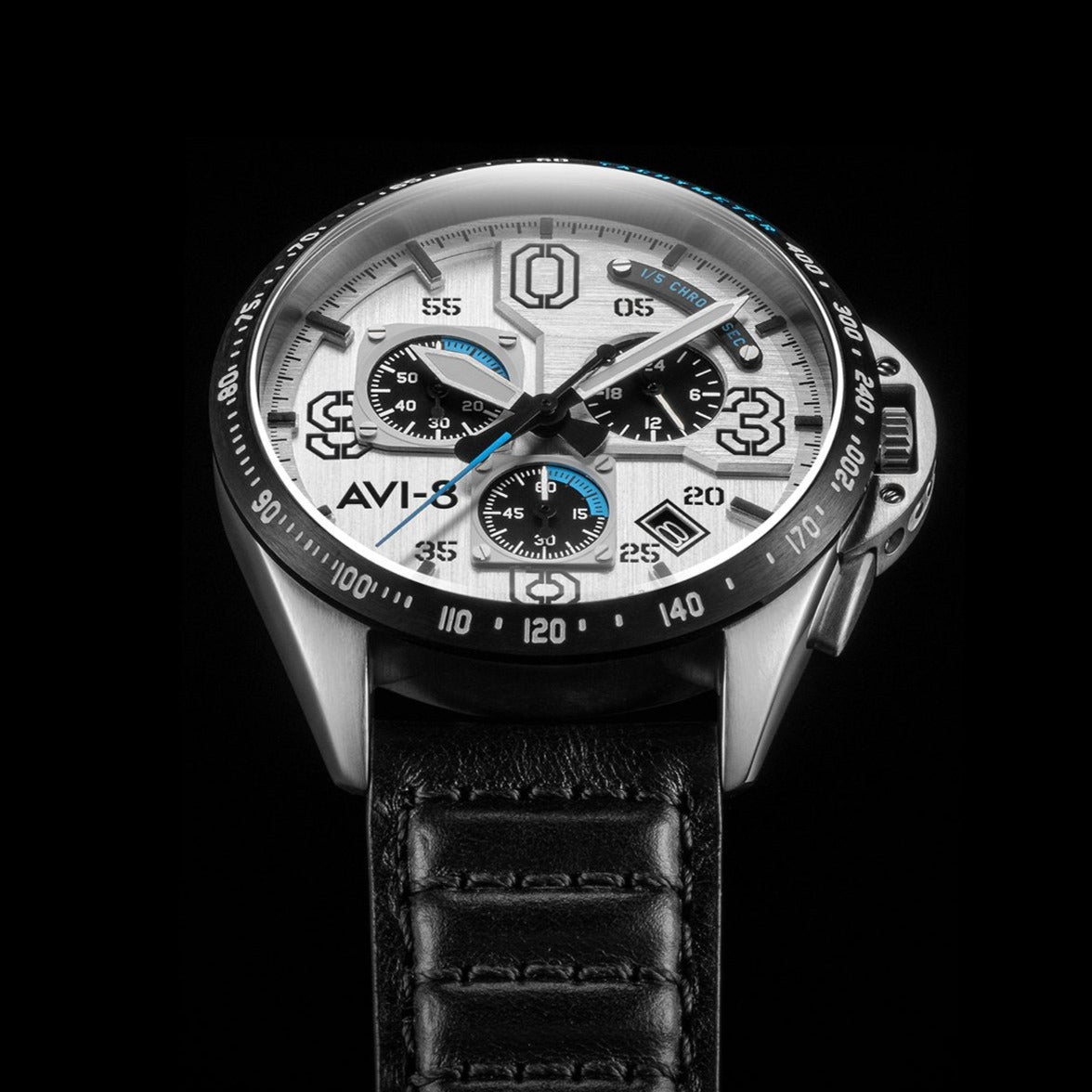AVI-8 AVI-8 Pilot P-51 Mustang Blakeslee Men's Japanese Meca-Quartz Command Pilot Watch AV-4077-01