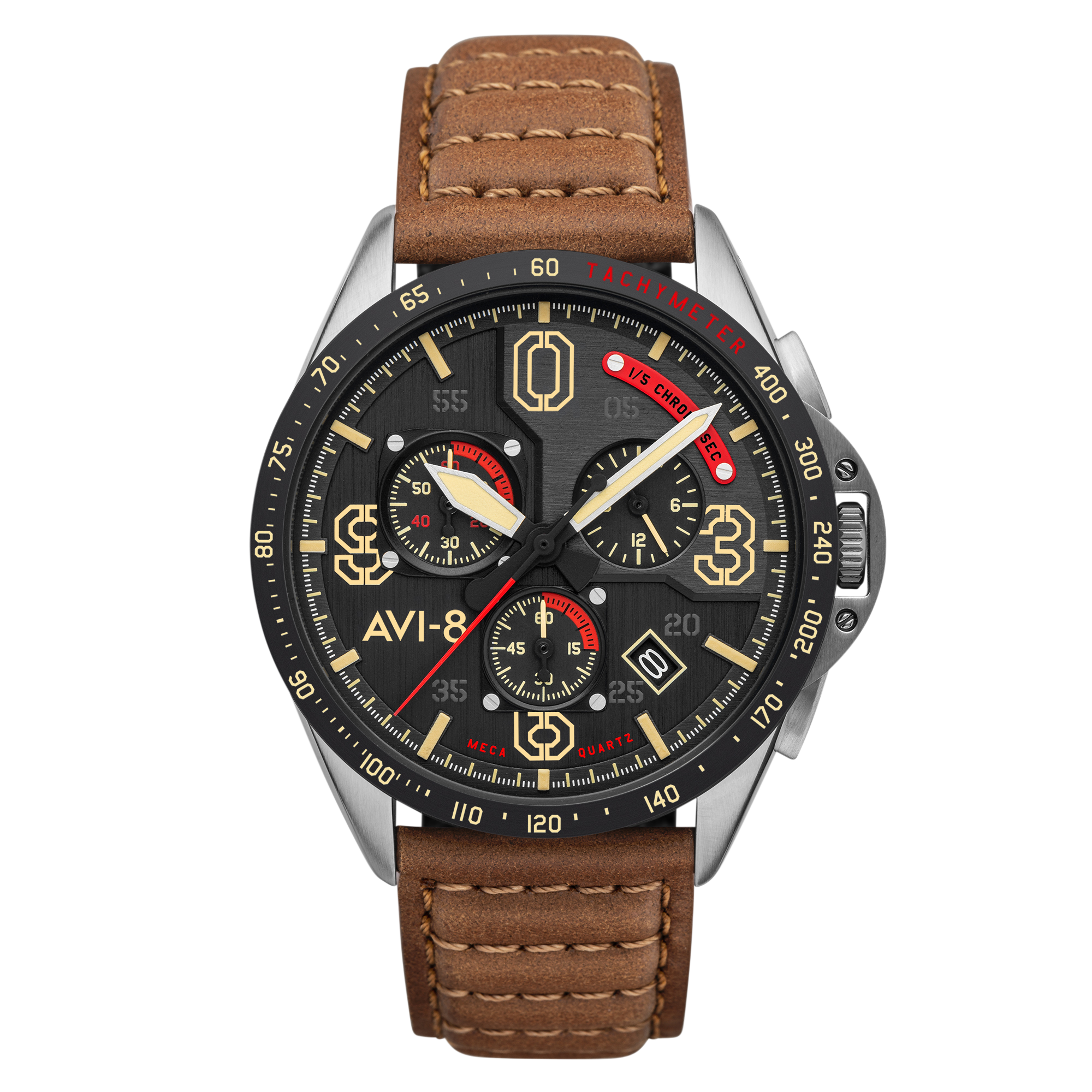 AVI-8 AVI-8 Pilot P-51 Mustang Blakeslee Men's Japanese Quartz Bronze Oak Watch AV-4077-02