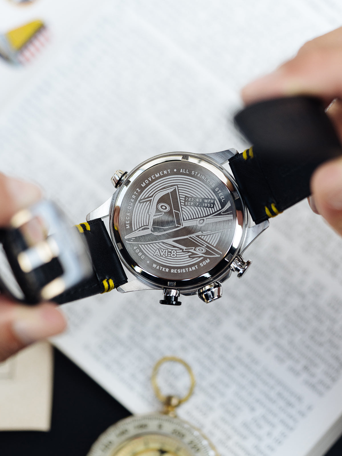 AVI-8 AVI-8 Hawker Hunter Duke Chronograph Men's Quartz Halton Watch AV-4080-01