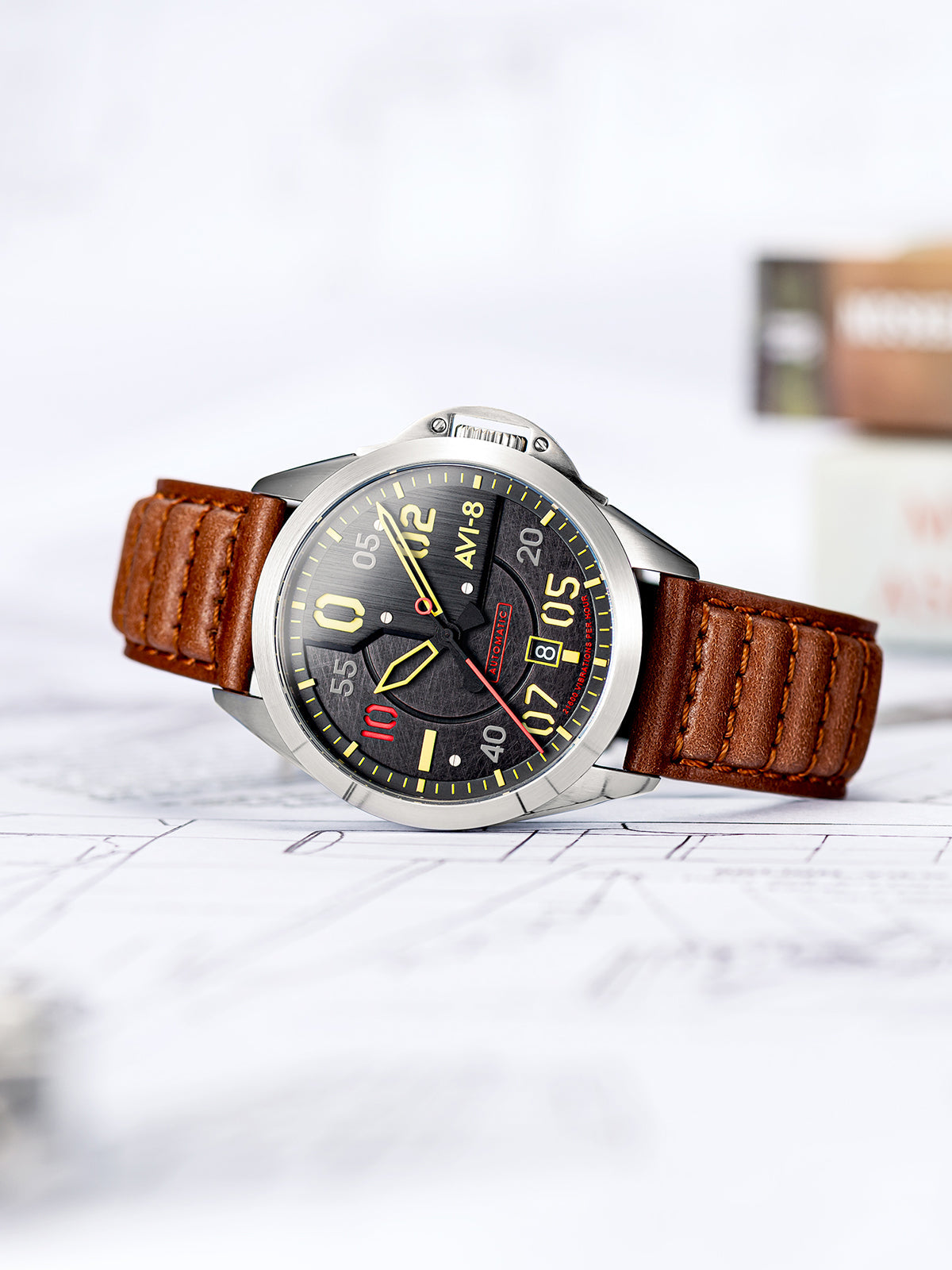AVI-8 AVI-8 P-51 Mustang Men's Japanese Automatic Meadow Brook Watch AV-4086-01