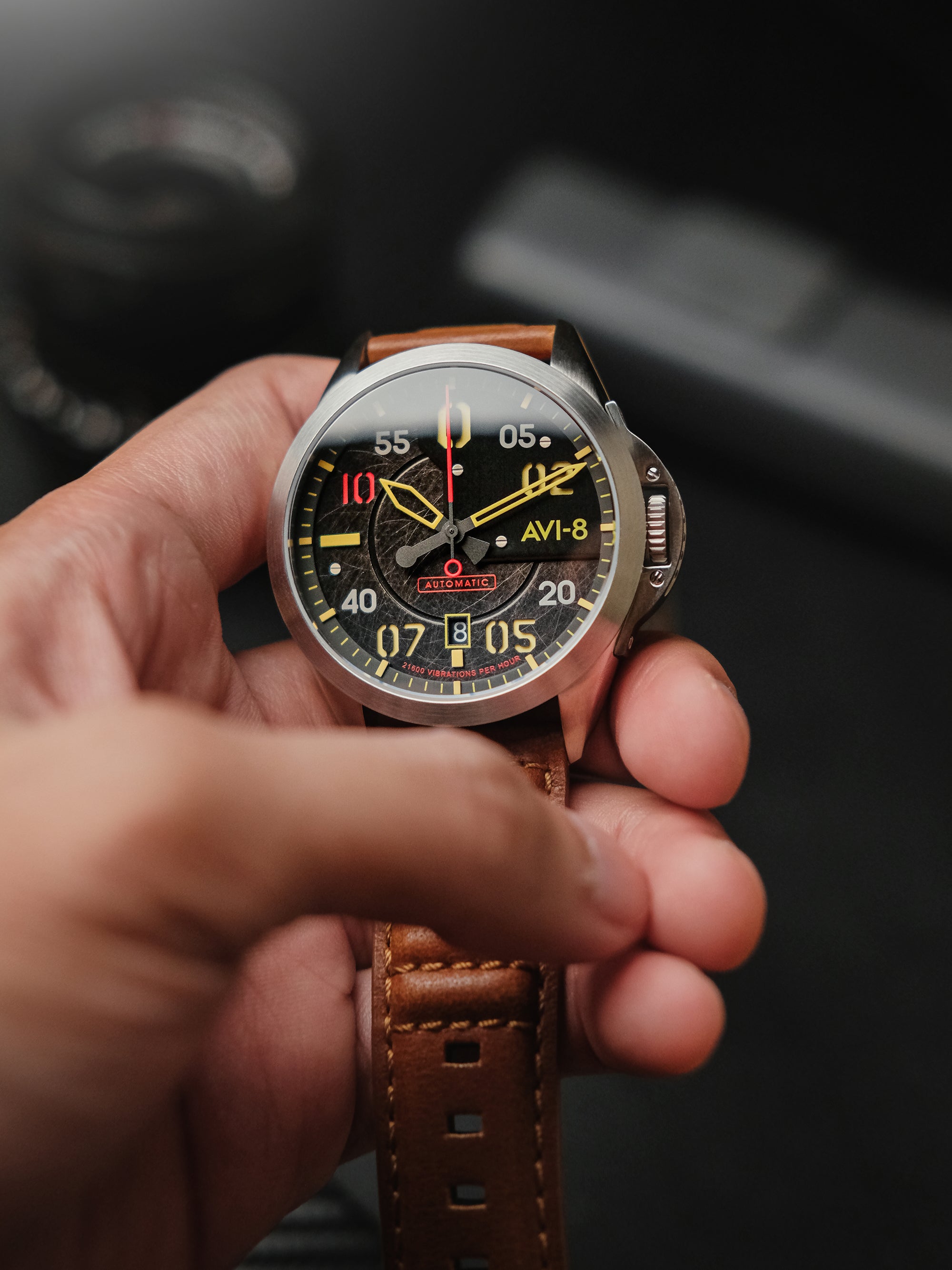 AVI-8 AVI-8 P-51 Mustang Men's Japanese Automatic Meadow Brook Watch AV-4086-01