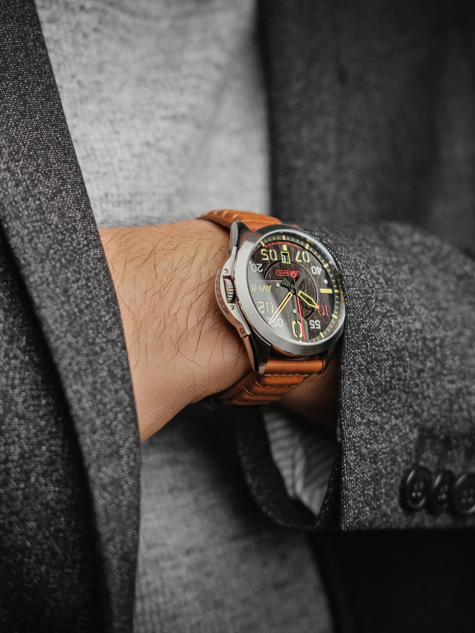 AVI-8 AVI-8 P-51 Mustang Men's Japanese Automatic Meadow Brook Watch AV-4086-01