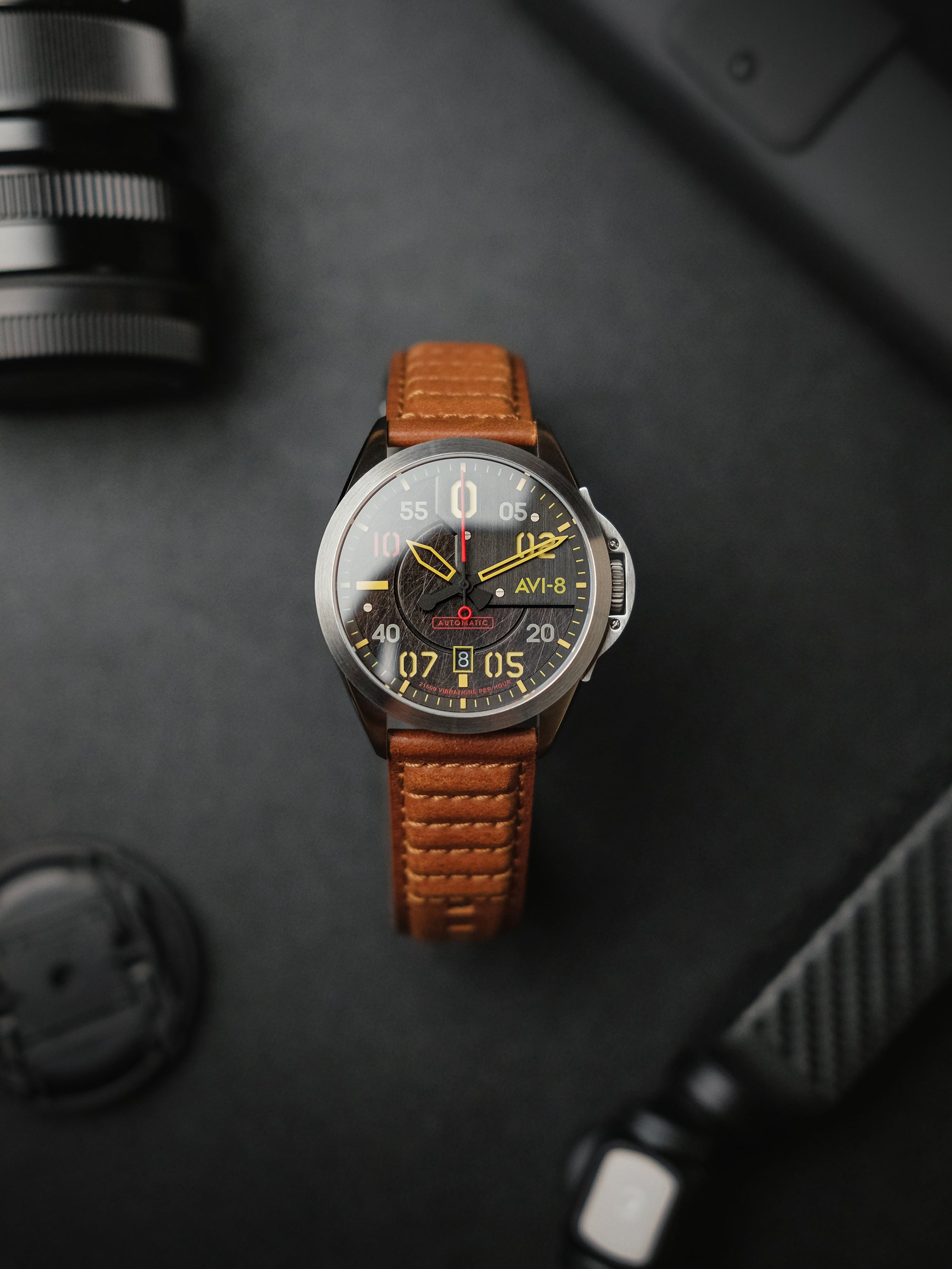 AVI-8 AVI-8 P-51 Mustang Men's Japanese Automatic Meadow Brook Watch AV-4086-01