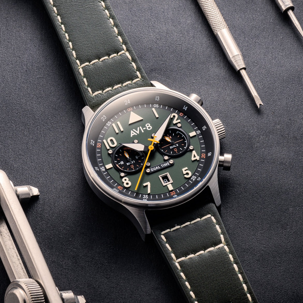 AVI-8 AVI-8 Pilot Hawker Hurricane Carey Men's Merville Japanese Quartz Merville Watch AV-4088-02