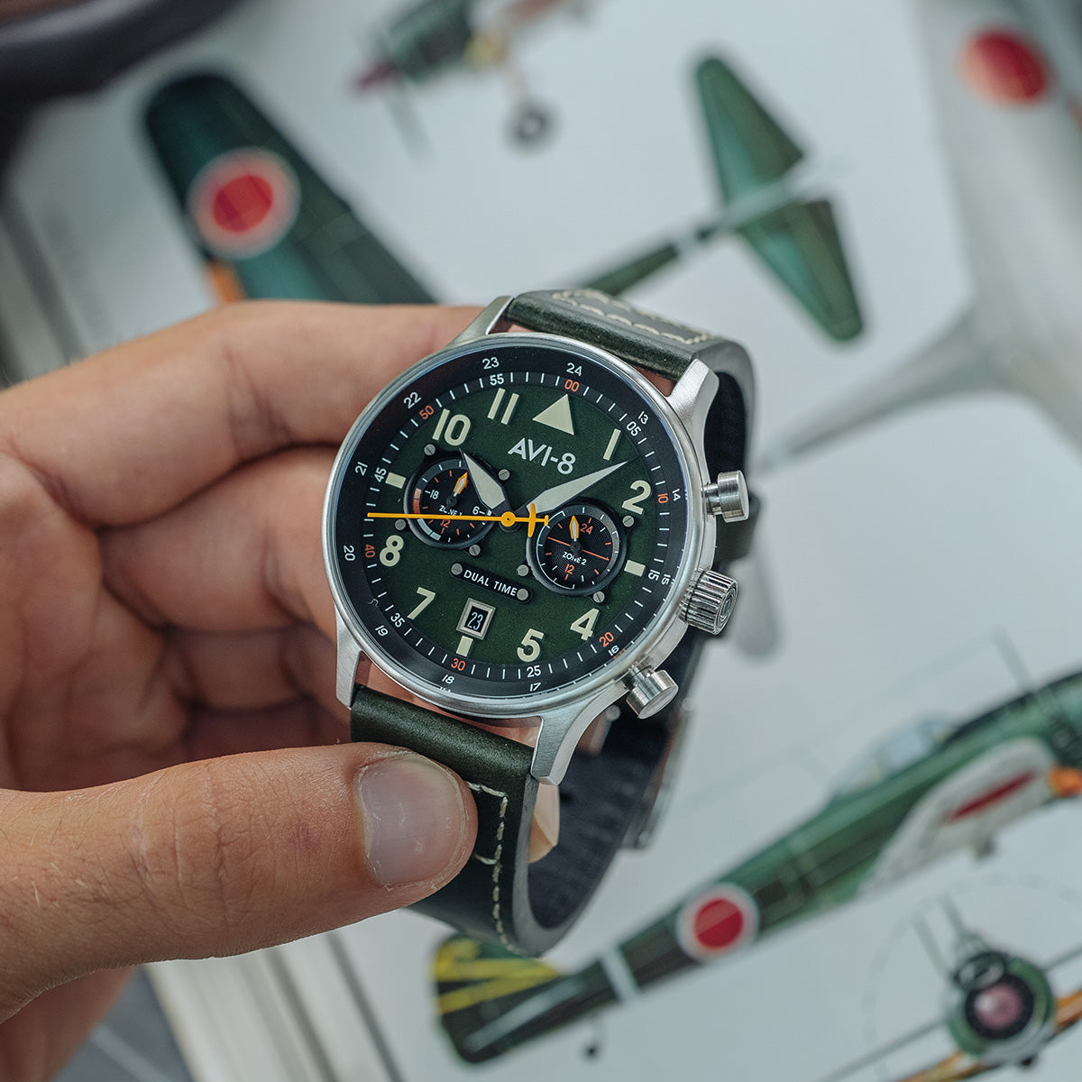 AVI-8 AVI-8 Pilot Hawker Hurricane Carey Men's Merville Japanese Quartz Merville Watch AV-4088-02