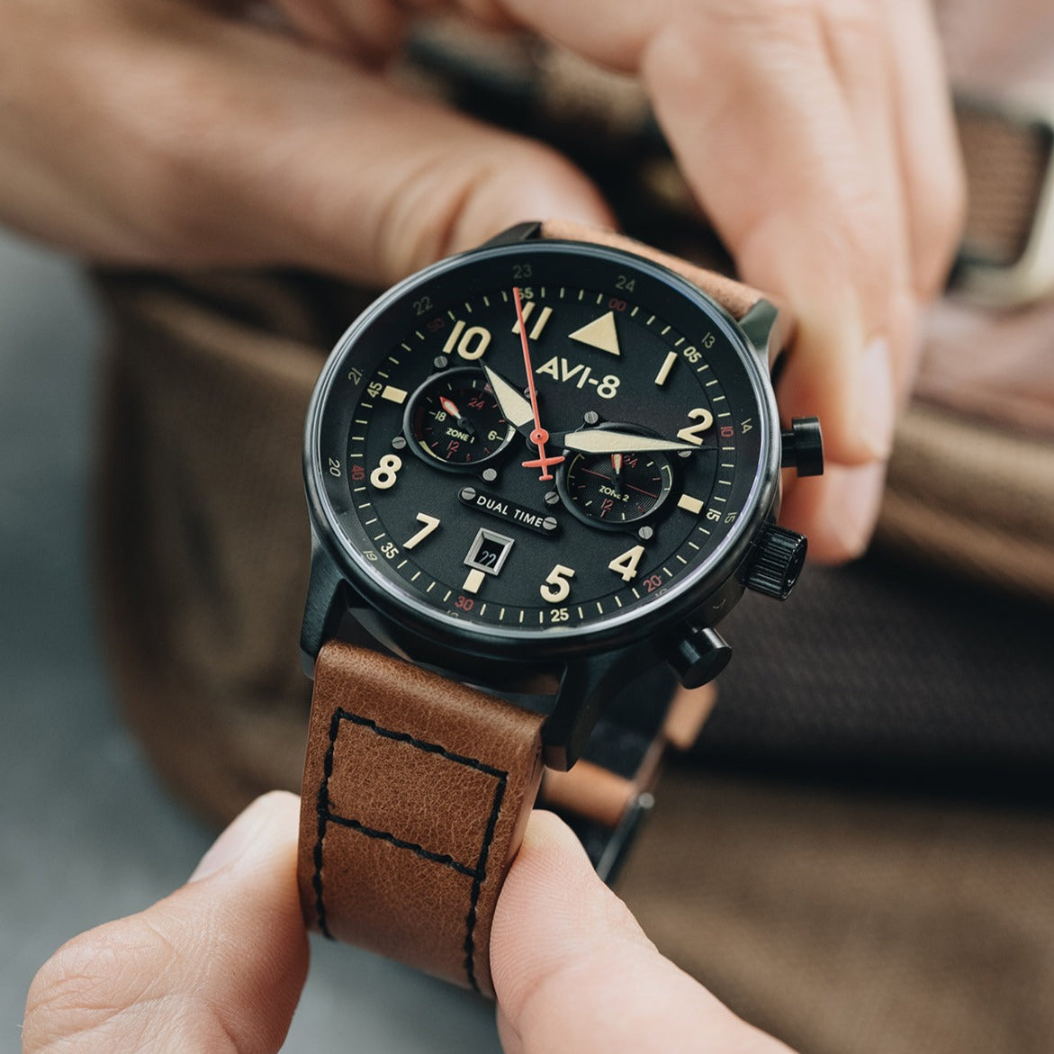 AVI-8 AVI-8 Pilot Hawker Hurricane Carey Men's Debden Japanese Quartz Debden Watch AV-4088-03
