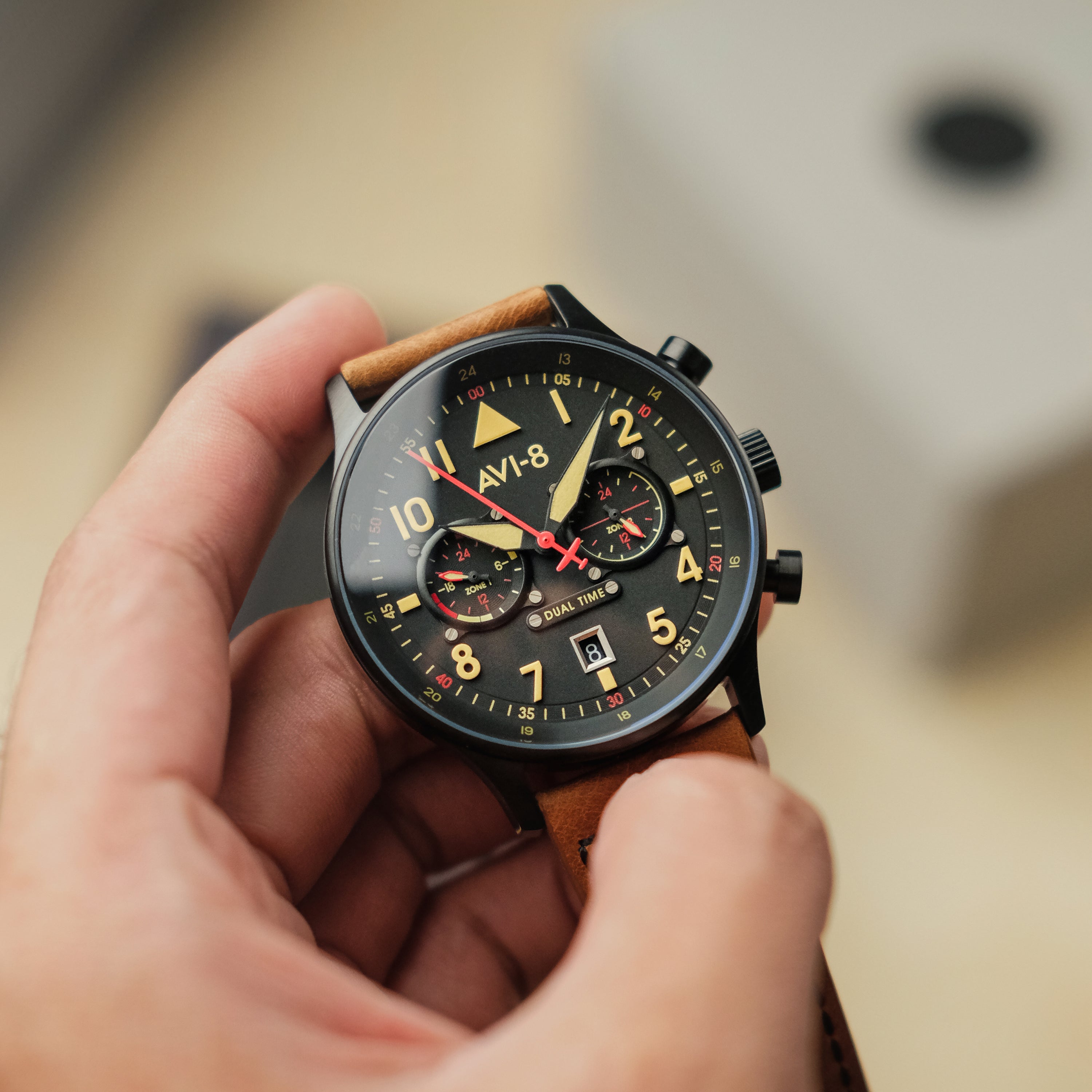 AVI-8 AVI-8 Pilot Hawker Hurricane Carey Men's Debden Japanese Quartz Debden Watch AV-4088-03