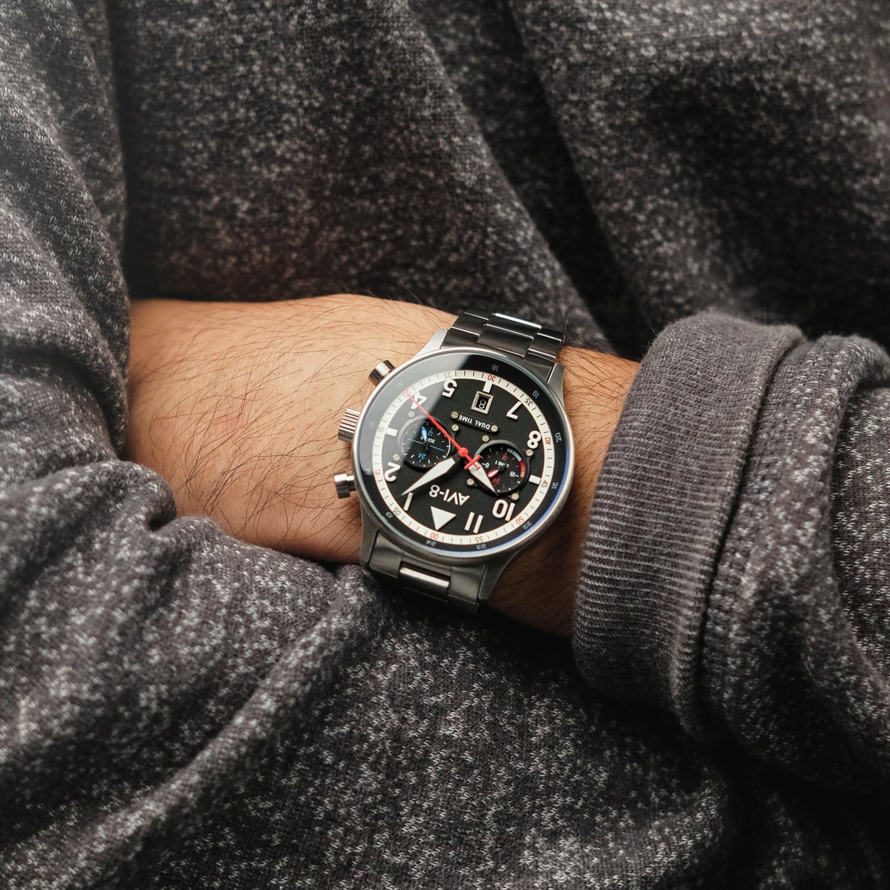 AVI-8 AVI-8 Pilot Hawker Hurricane Carey Men's Rangoon Japanese Quartz Rangoon Watch AV-4088-11