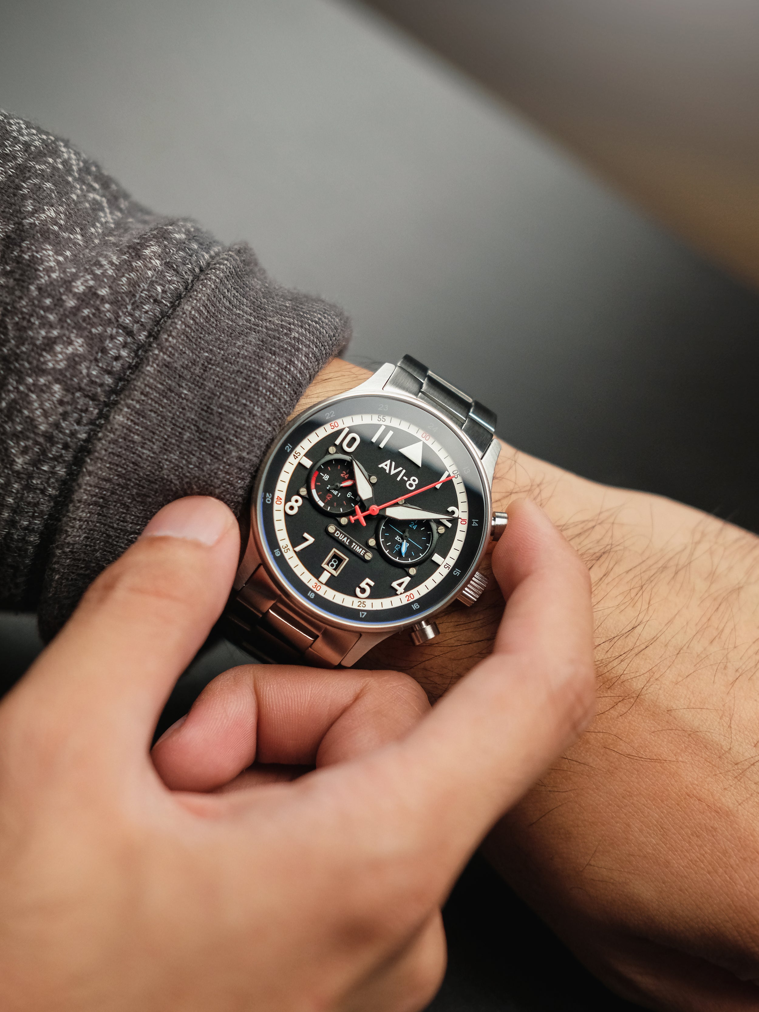 AVI-8 AVI-8 Pilot Hawker Hurricane Carey Men's Rangoon Japanese Quartz Rangoon Watch AV-4088-11