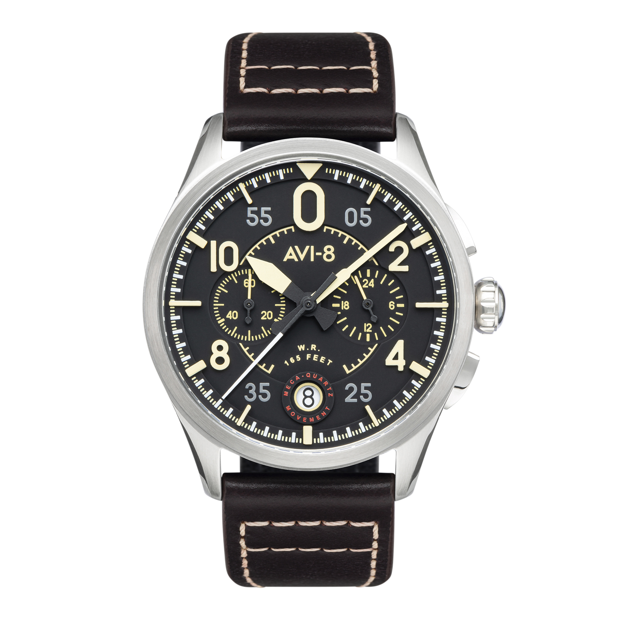 AVI-8 AVI-8 Pilot Spitfire Lock Men's Midnight Oak Japanese Quartz Midnight Oak Watch AV-4089-01