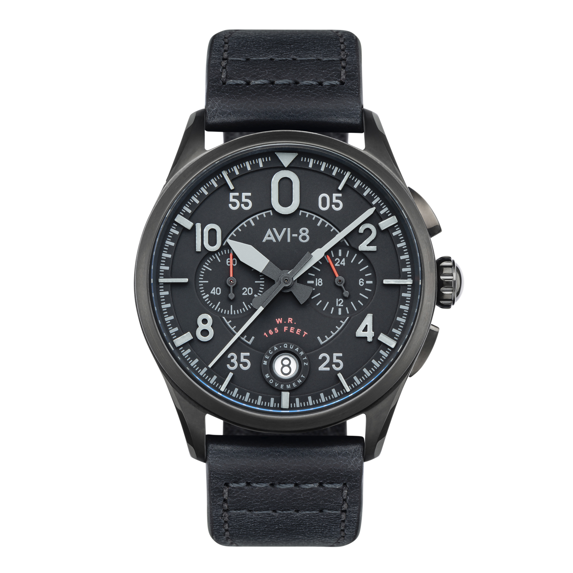 AVI-8 AVI-8 Pilot Spitfire Lock Men's Slate Japanese Quartz Slate Black Watch AV-4089-03