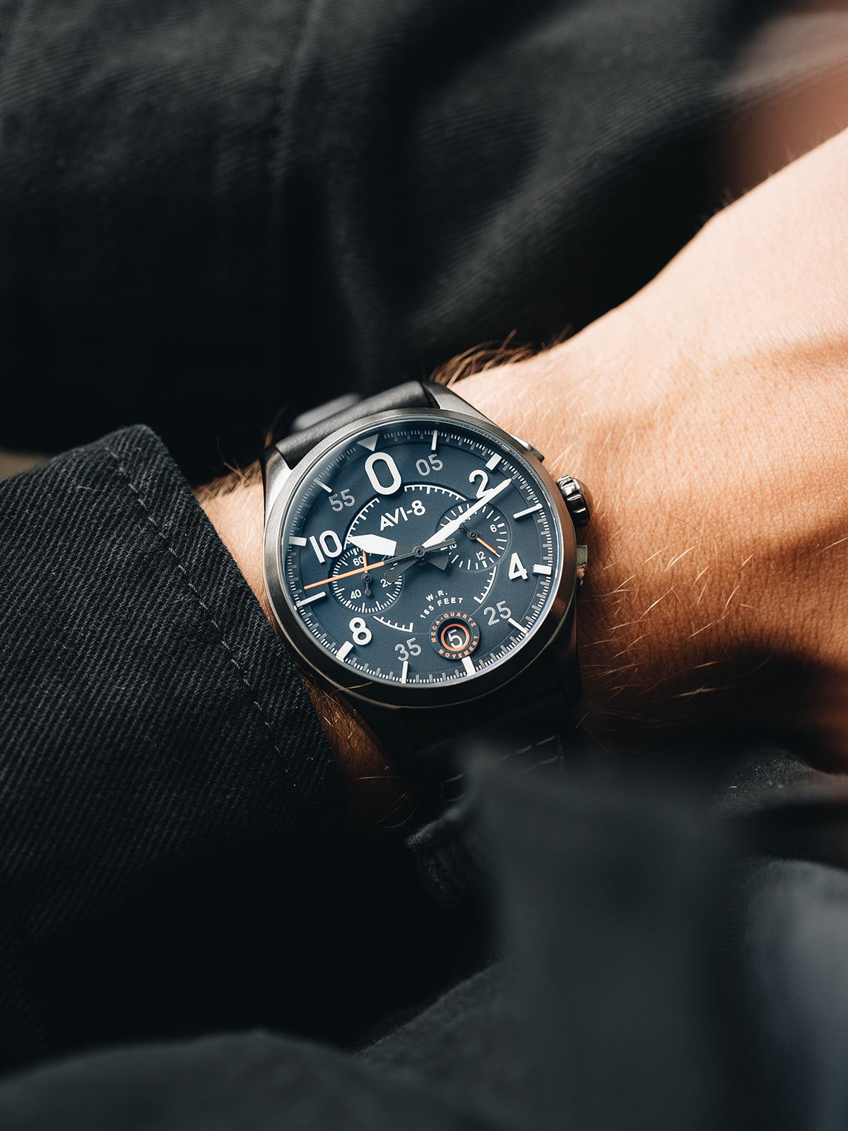 AVI-8 AVI-8 Pilot Spitfire Lock Men's Channel Japanese Quartz Channel Blue Watch AV-4089-04