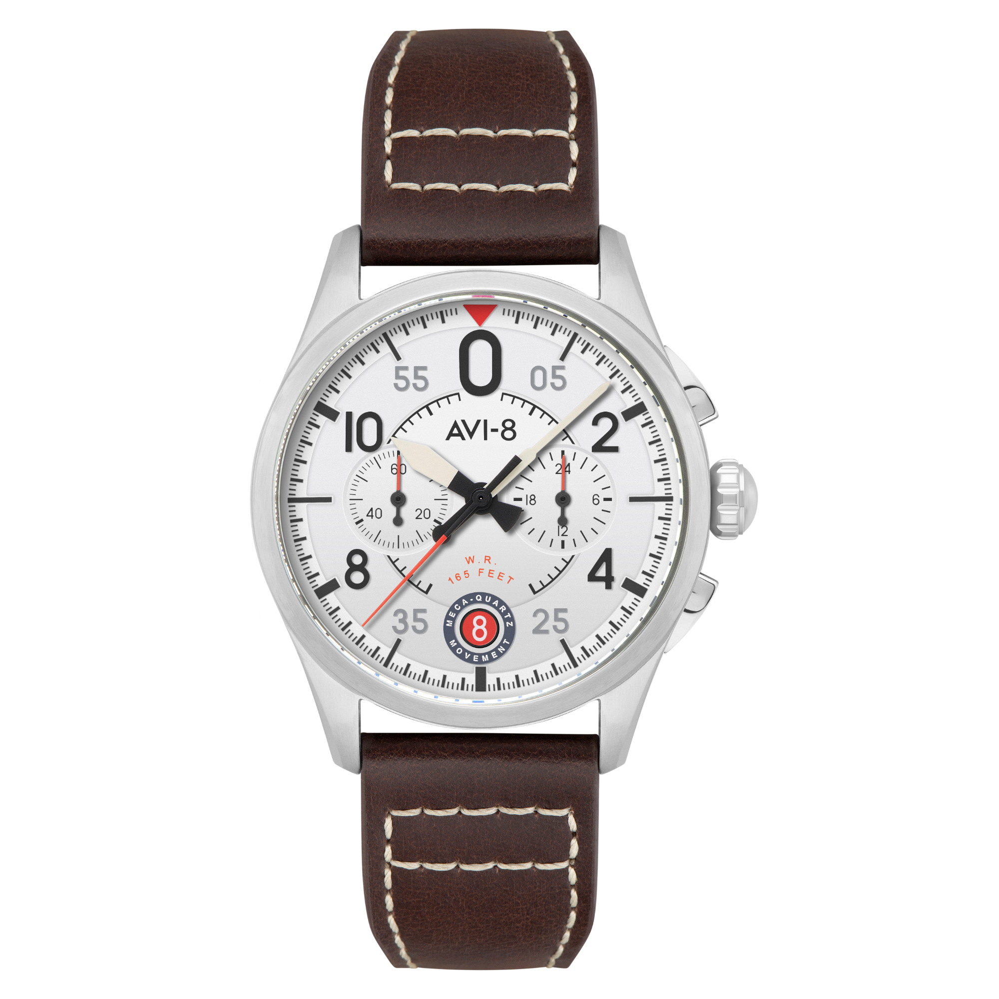 AVI-8 AVI-8 Spitfire Lock Chronograph Aircraft White Men's Watch AV-4089-05