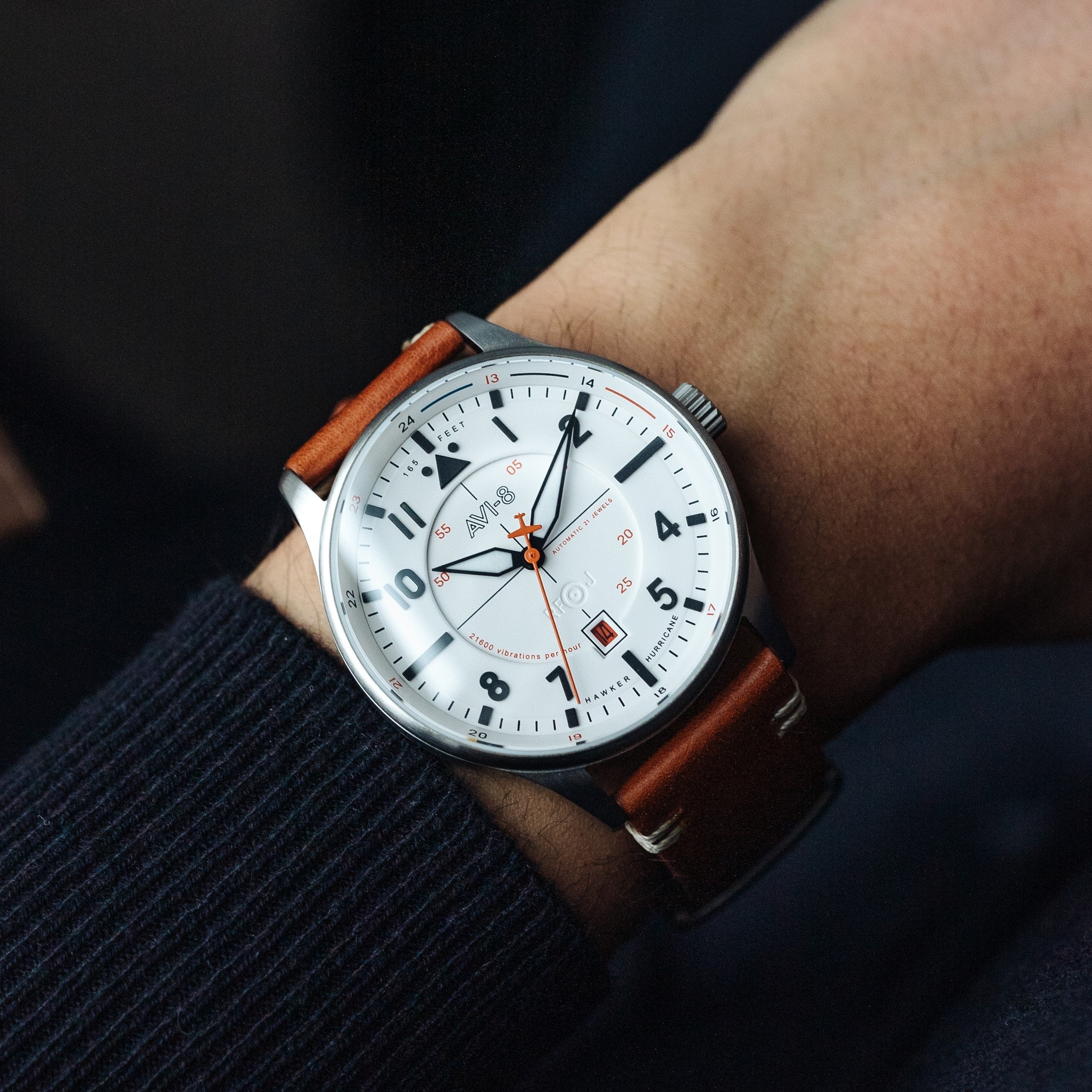 AVI-8 AVI-8 Pilot Hawker Hurricane Men's Japanese Automatic Newton Watch AV-4094-01