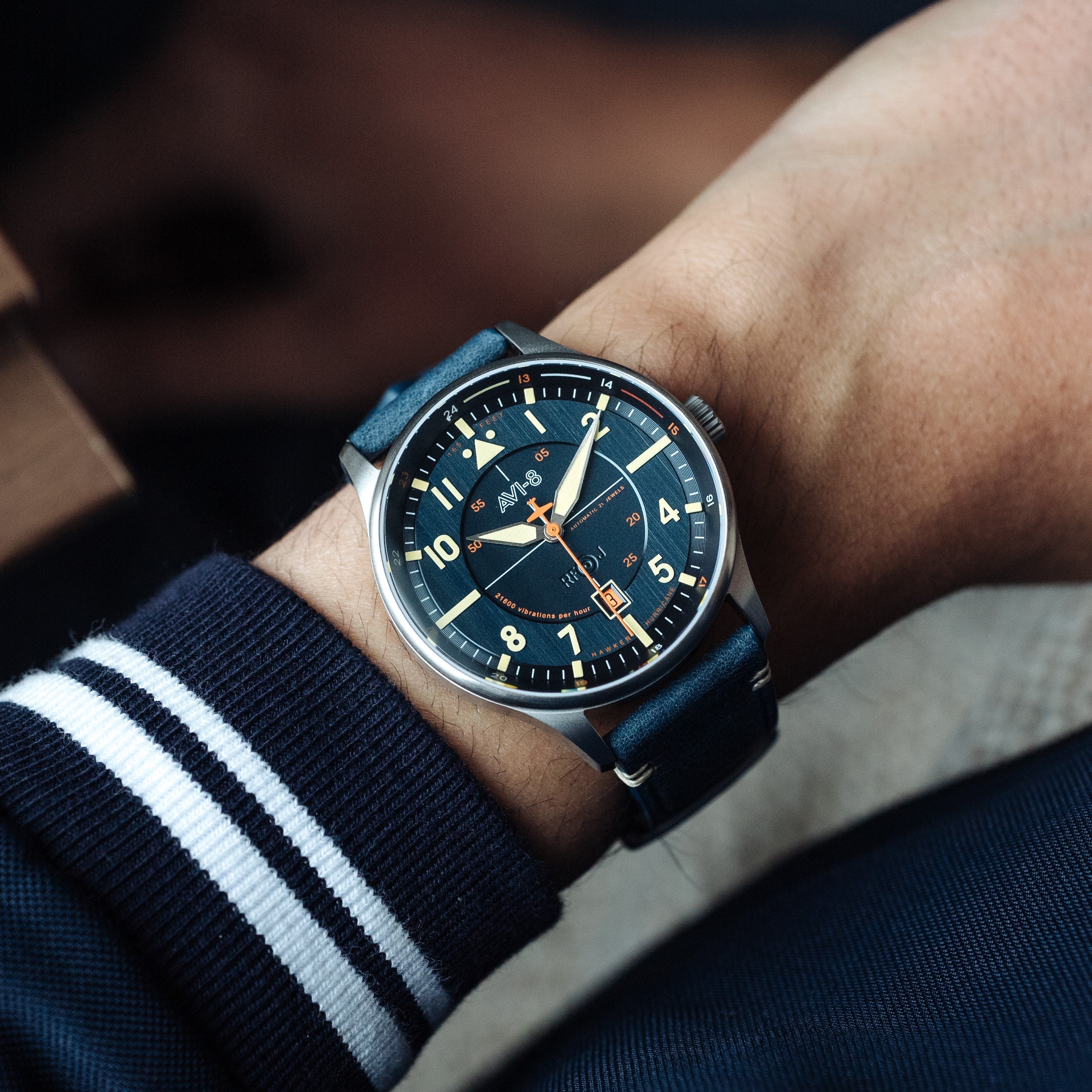 AVI-8 AVI-8 Pilot Hawker Hurricane Men's Japanese Automatic Sussex Watch AV-4094-02