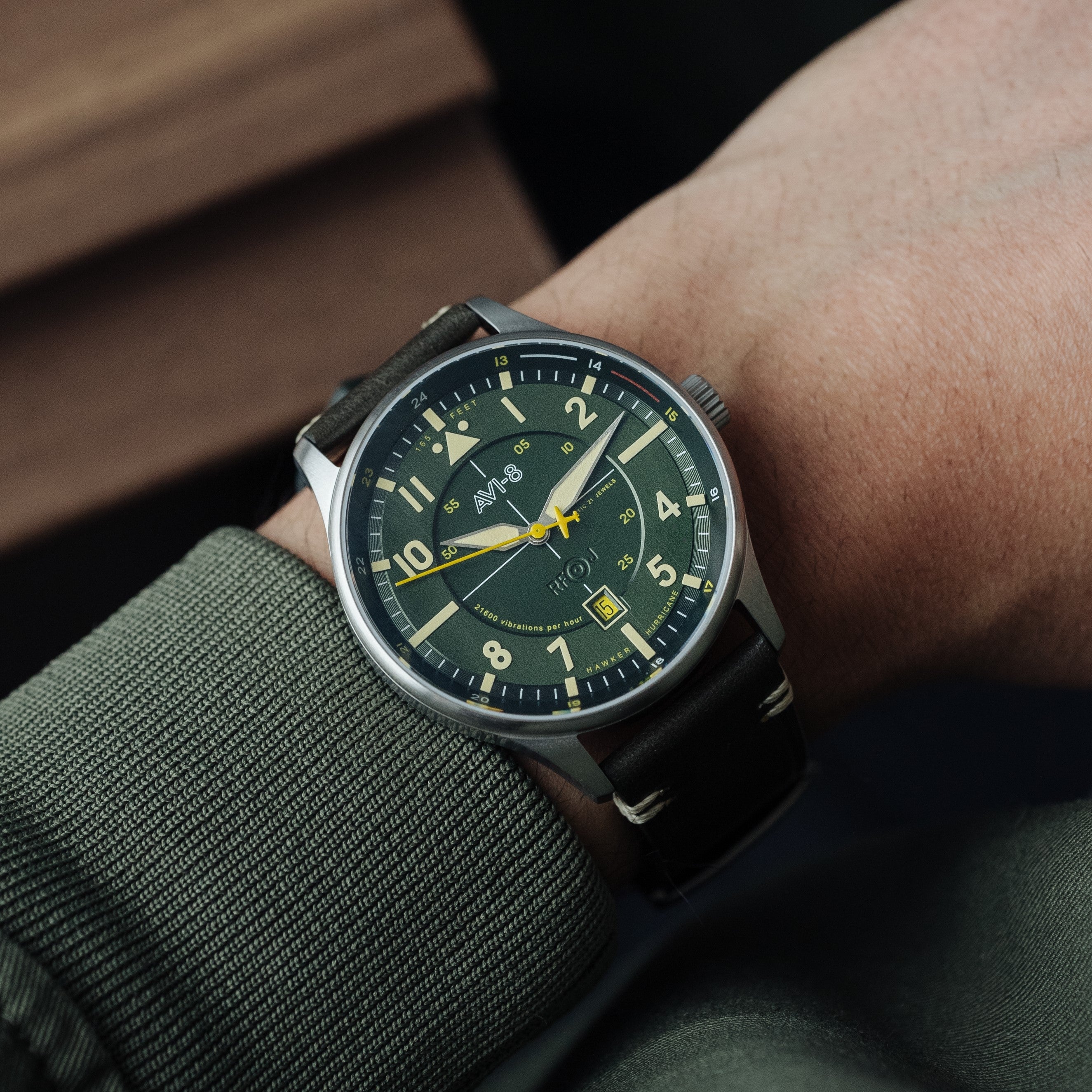 AVI-8 AVI-8 Pilot Hawker Hurricane Men's Japanese Automatic Hampshire Watch AV-4094-03