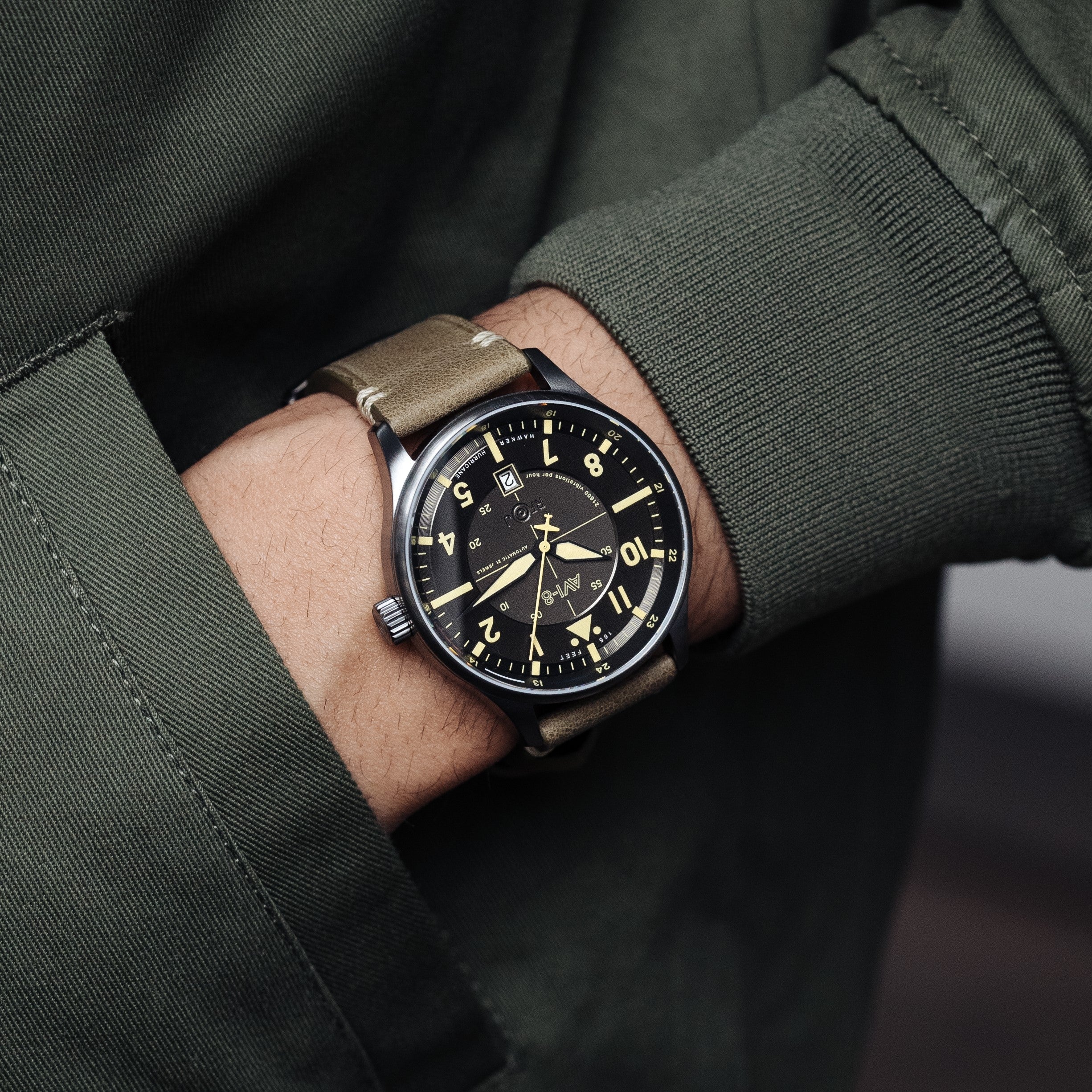 AVI-8 AVI-8 Pilot Hawker Hurricane Men's Japanese Automatic Stanton Watch AV-4094-04