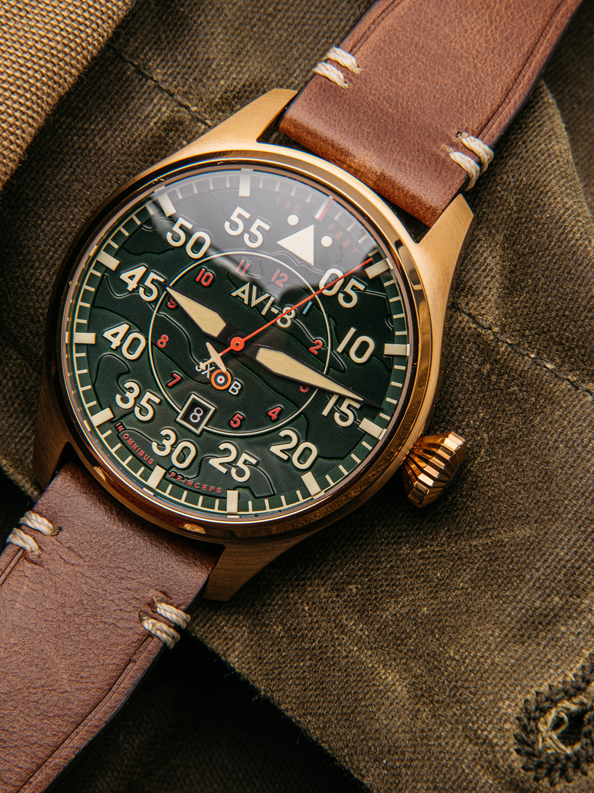 AVI-8 AVI-8 Pilot Hawker Hurricane Clowes Men's Japanese Automatic Northolt Watch AV-4097-04