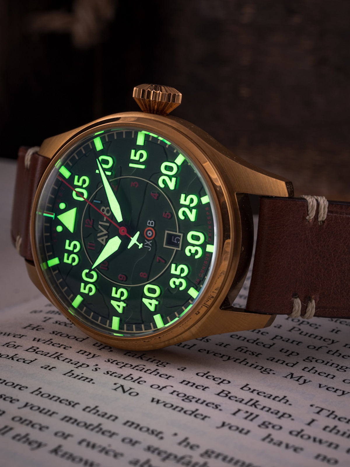 AVI-8 AVI-8 Pilot Hawker Hurricane Clowes Men's Japanese Automatic Northolt Watch AV-4097-04