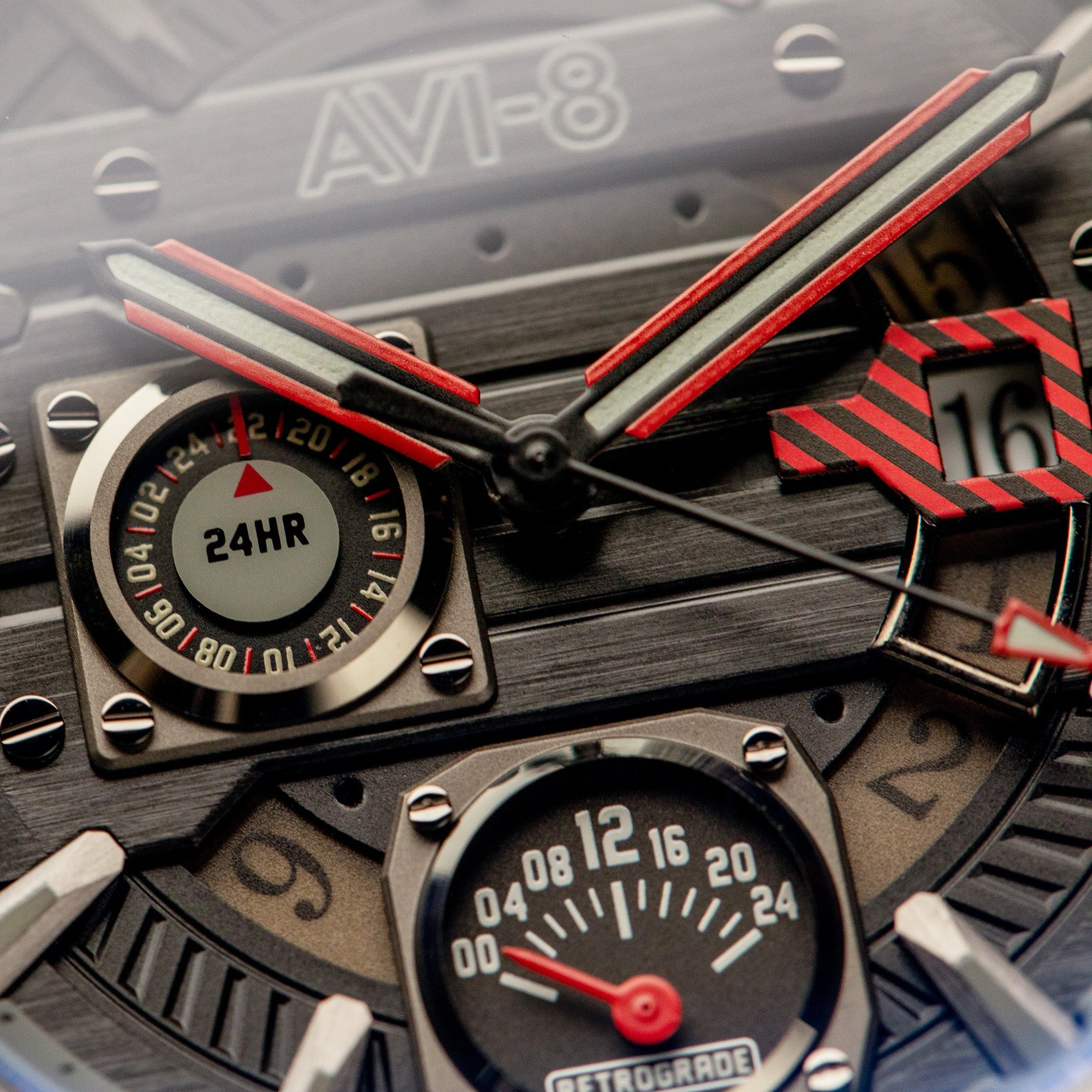 AVI-8 AVI-8 Pilot Hawker Harrier Farley Men's Japanese Quartz Night Sky Watch AV-4098-04