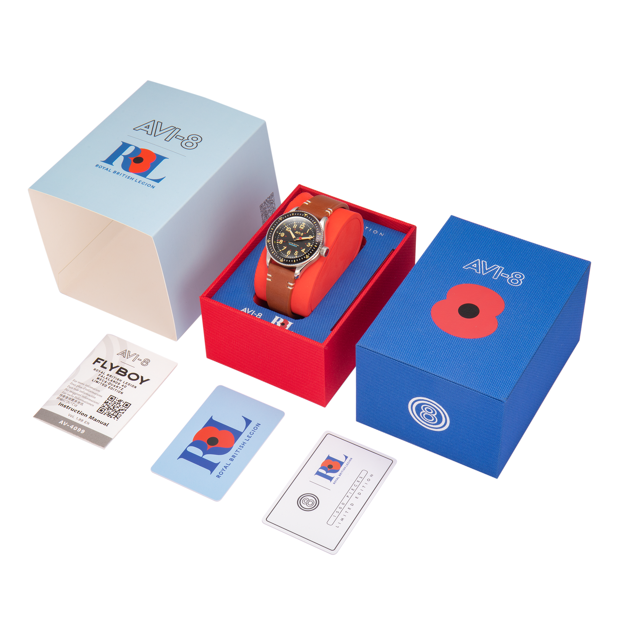AVI-8 AVI-8 Royal British Legion Falklands 40 Men's Meca-Quartz Limited Edition Lewin Watch AV-4099-RBL01
