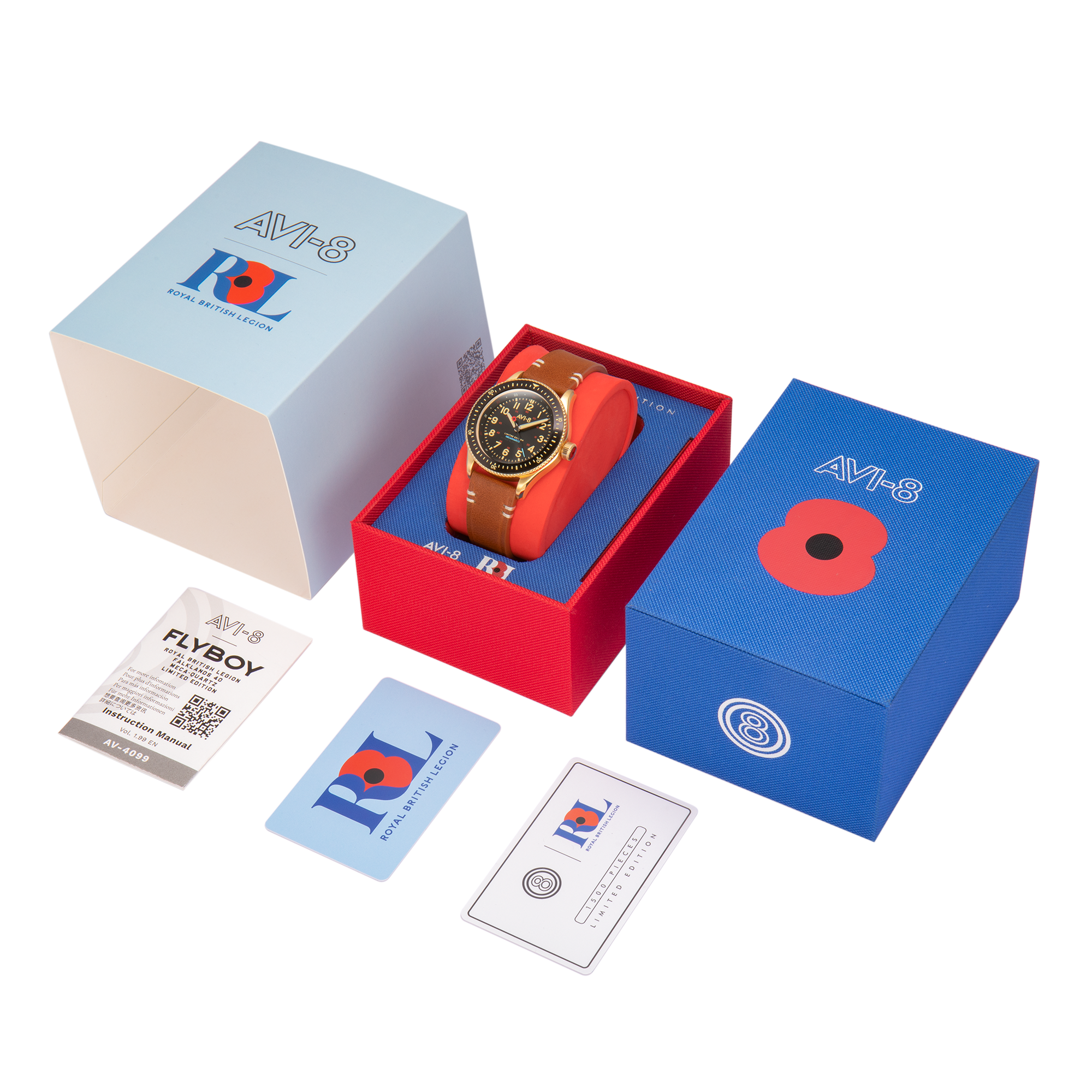 AVI-8 AVI-8 Royal British Legion Falklands 40 Men's Meca-Quartz Limited Edition Clapp Watch AV-4099-RBL05