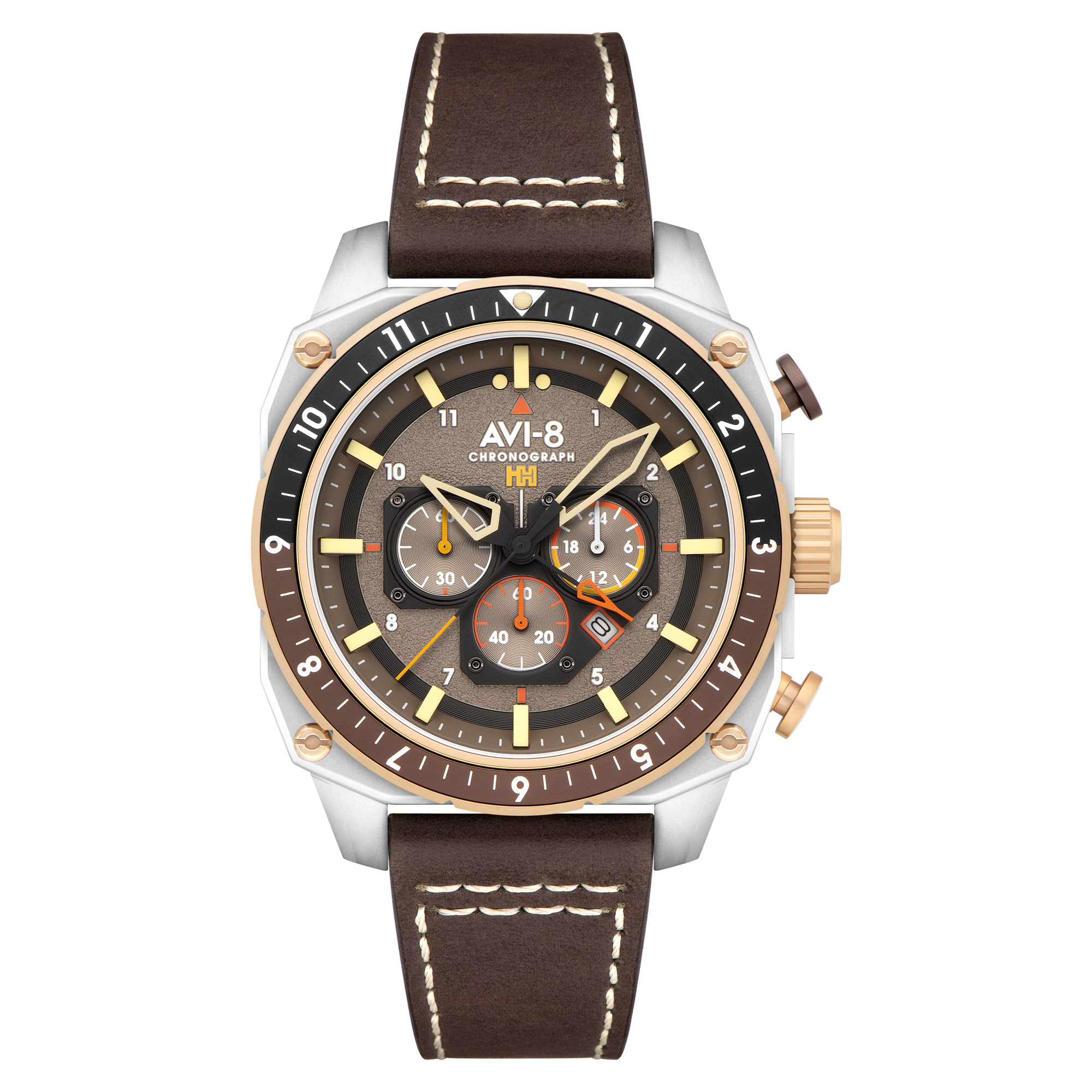 AVI-8 AVI-8 Hawker Hunter Atlas Dual Time Chronograph Slate Grey Men's Watch AV-4100-05