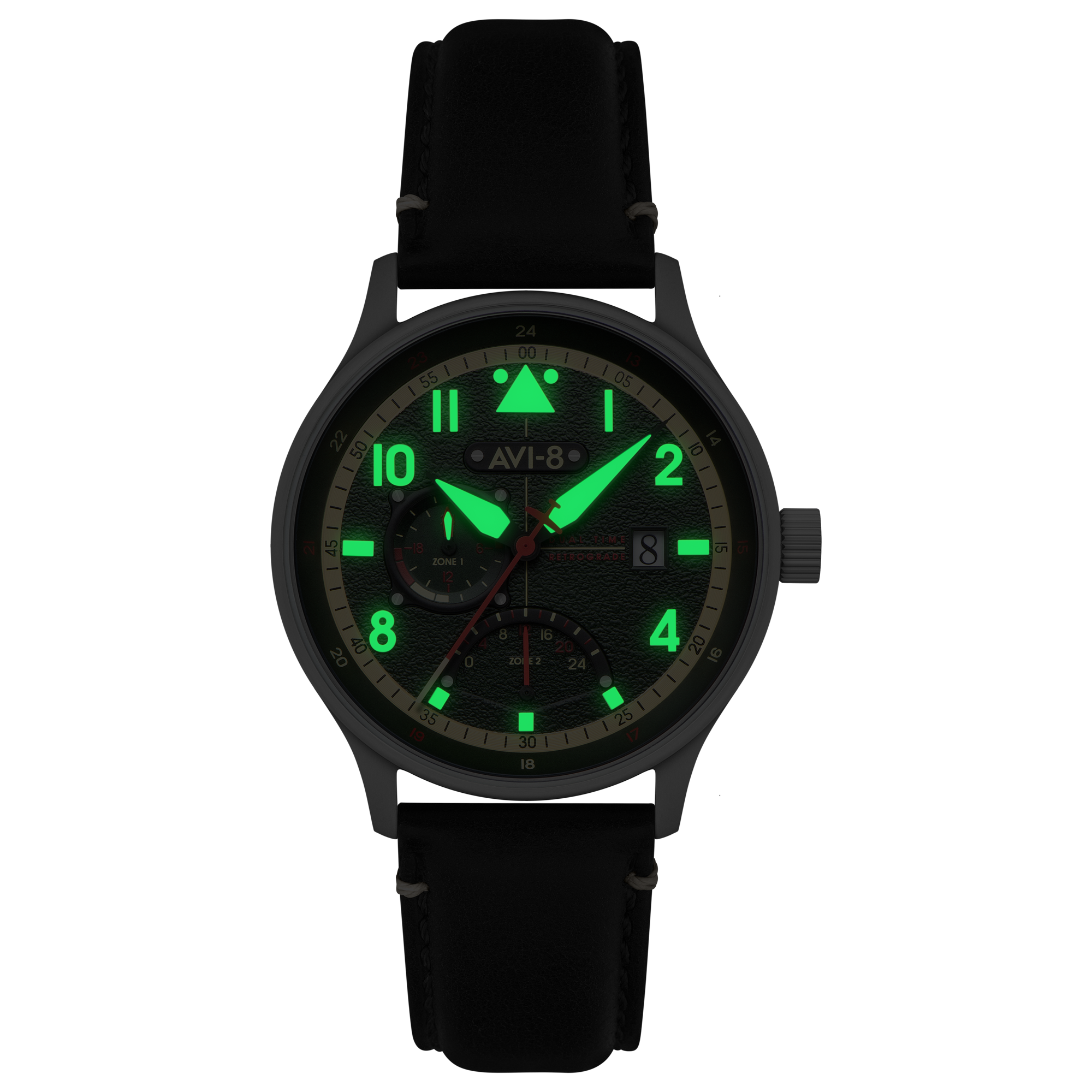 AVI-8 AVI-8 Hawker Hurricane McKellar Dual Time Gothic Green Men's Watch AV-4101-0A