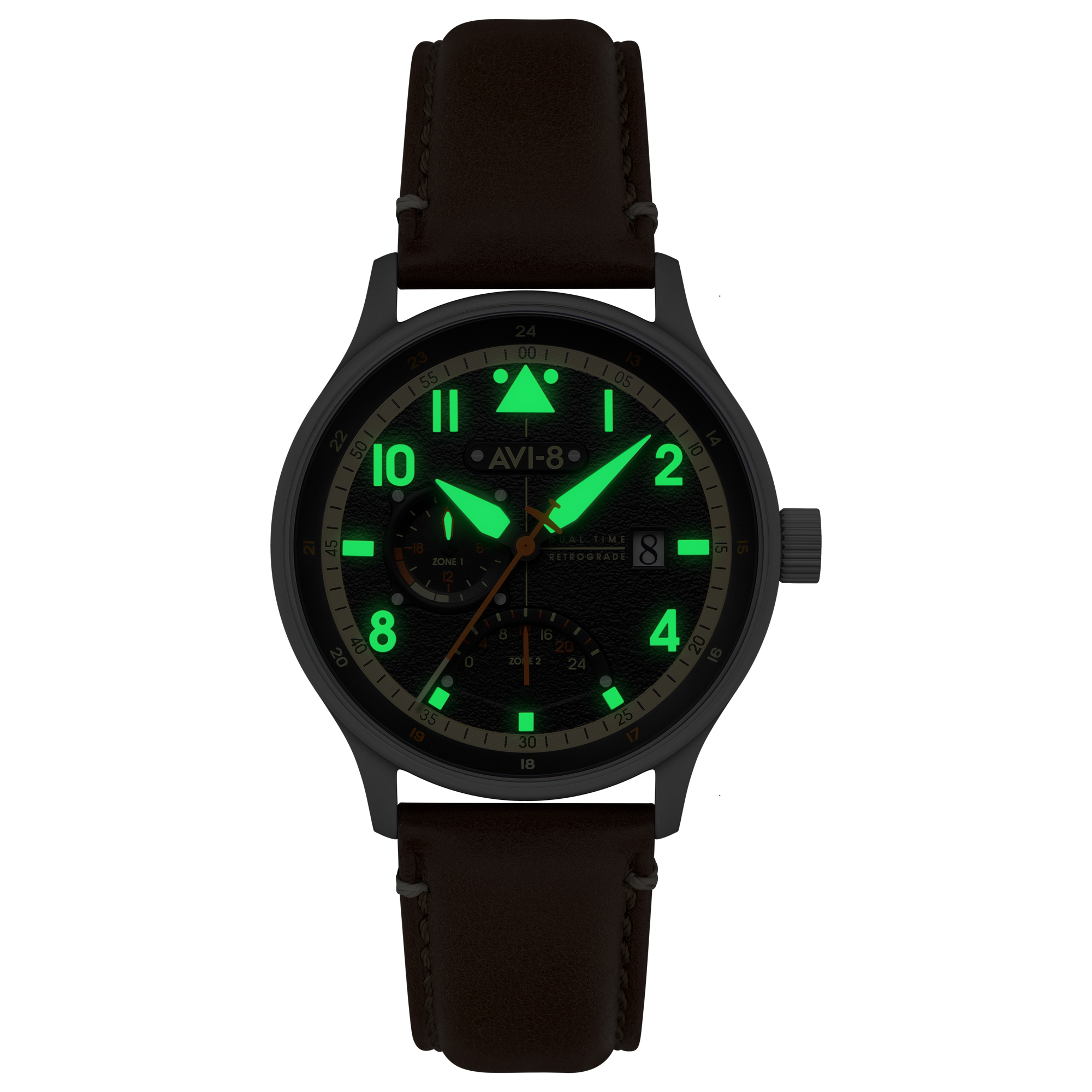 AVI-8 AVI-8 Hawker Hurricane McKellar Dual Time Metropolis Black Men's Watch AV-4101-0B