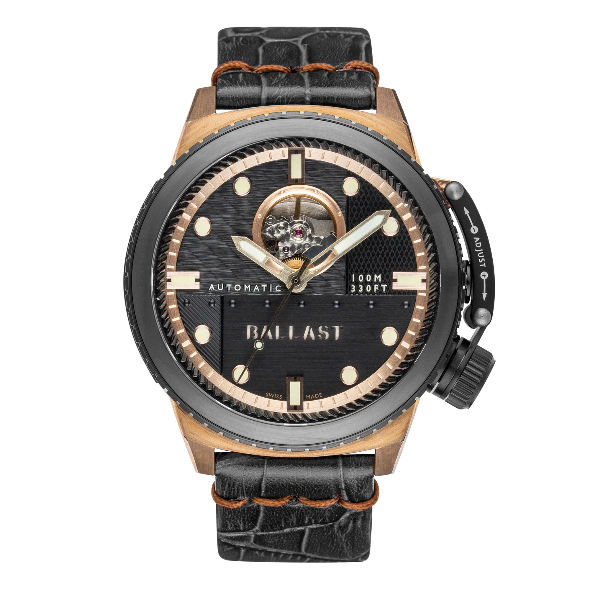 BALLAST Ballast Trafalgar Dreadnought Wreckage Black Swiss Automatic Men's Watch BL-3136-SETA-02