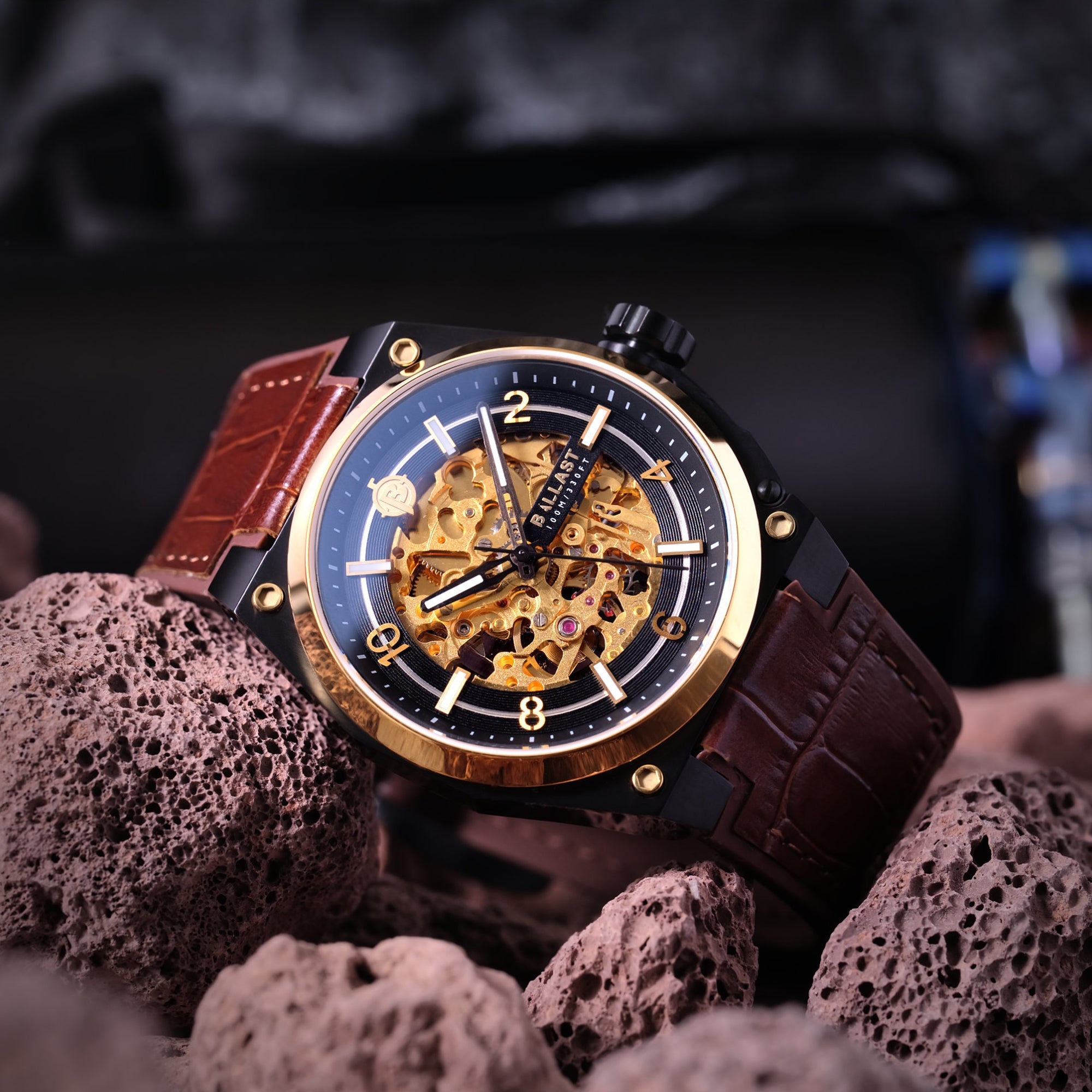 BALLAST Ballast Valiant Officer Men's Timber Japanese Automatic Watch BL-3144-03