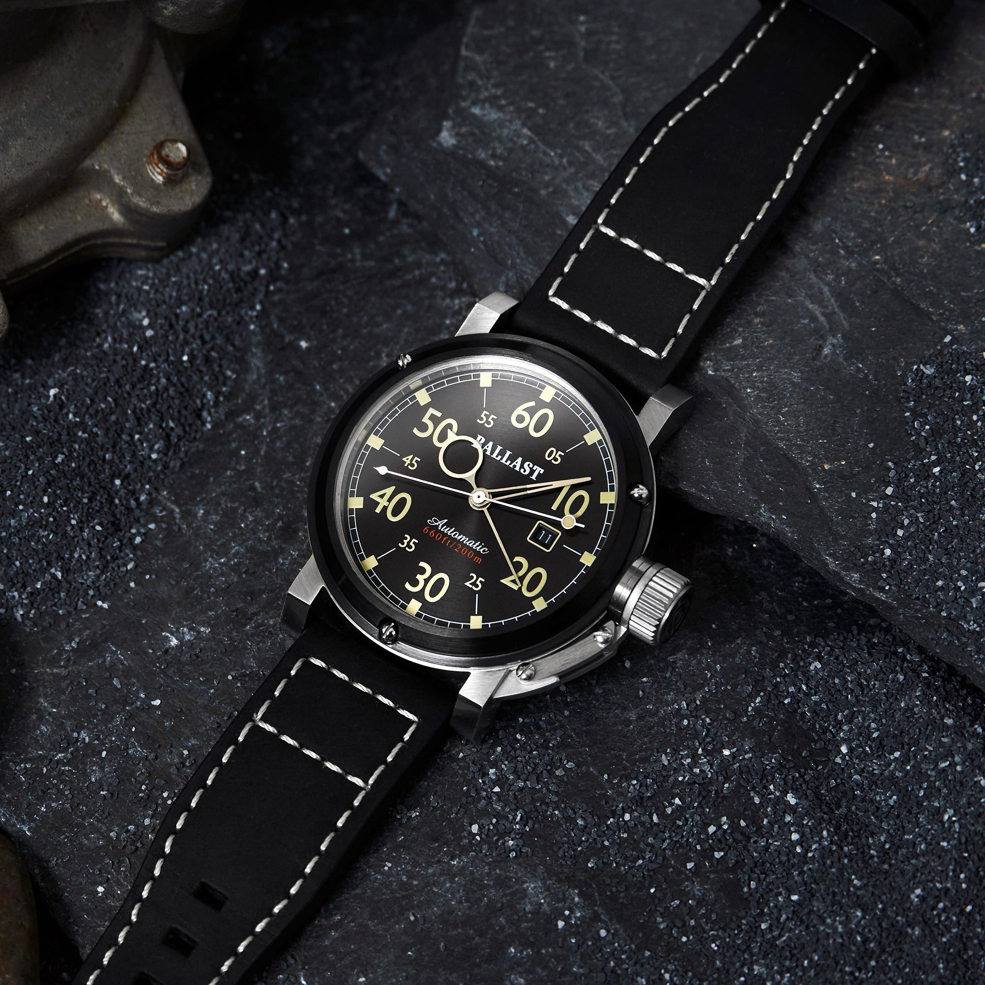 BALLAST Ballast Holland Men's Black Japanese Automatic Watch BL-3150-01
