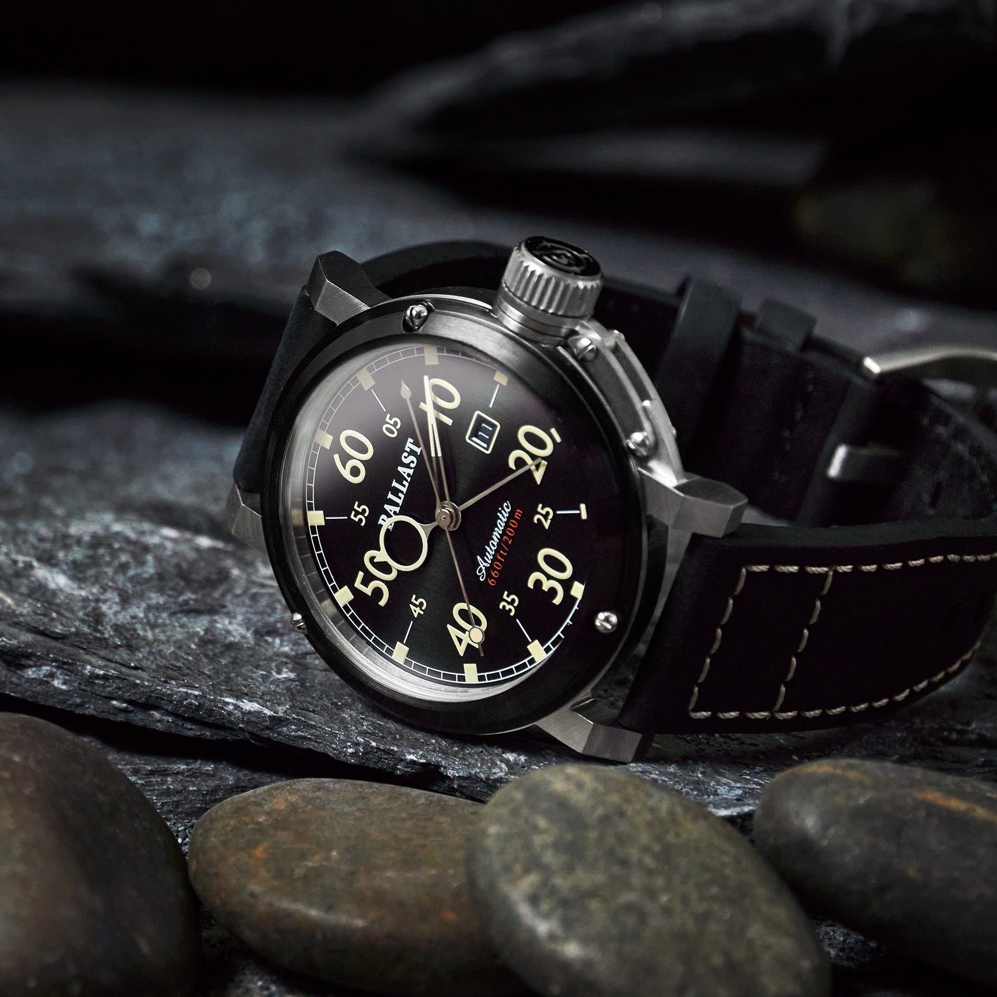 BALLAST Ballast Holland Men's Black Japanese Automatic Watch BL-3150-01