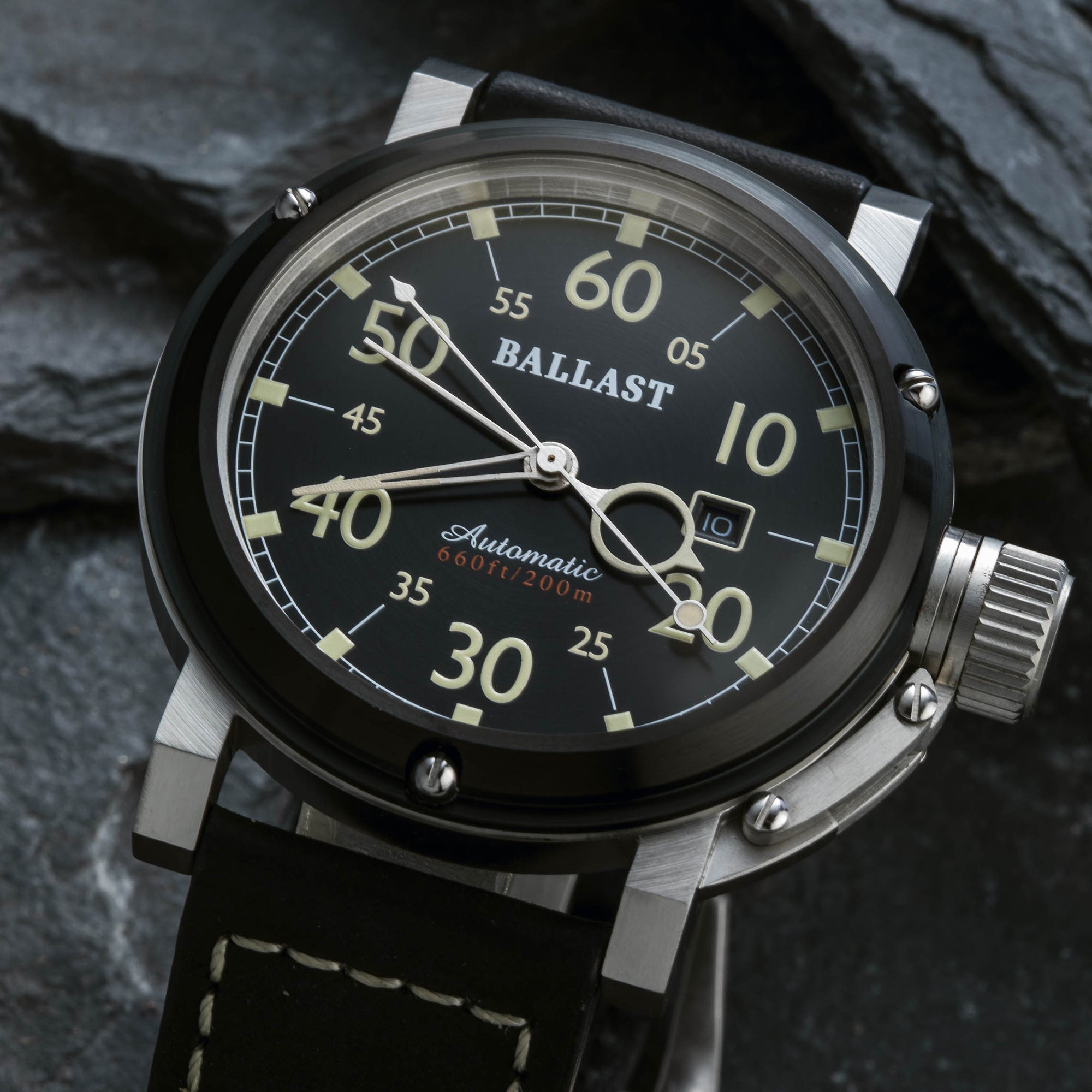 BALLAST Ballast Holland Men's Black Japanese Automatic Watch BL-3150-01