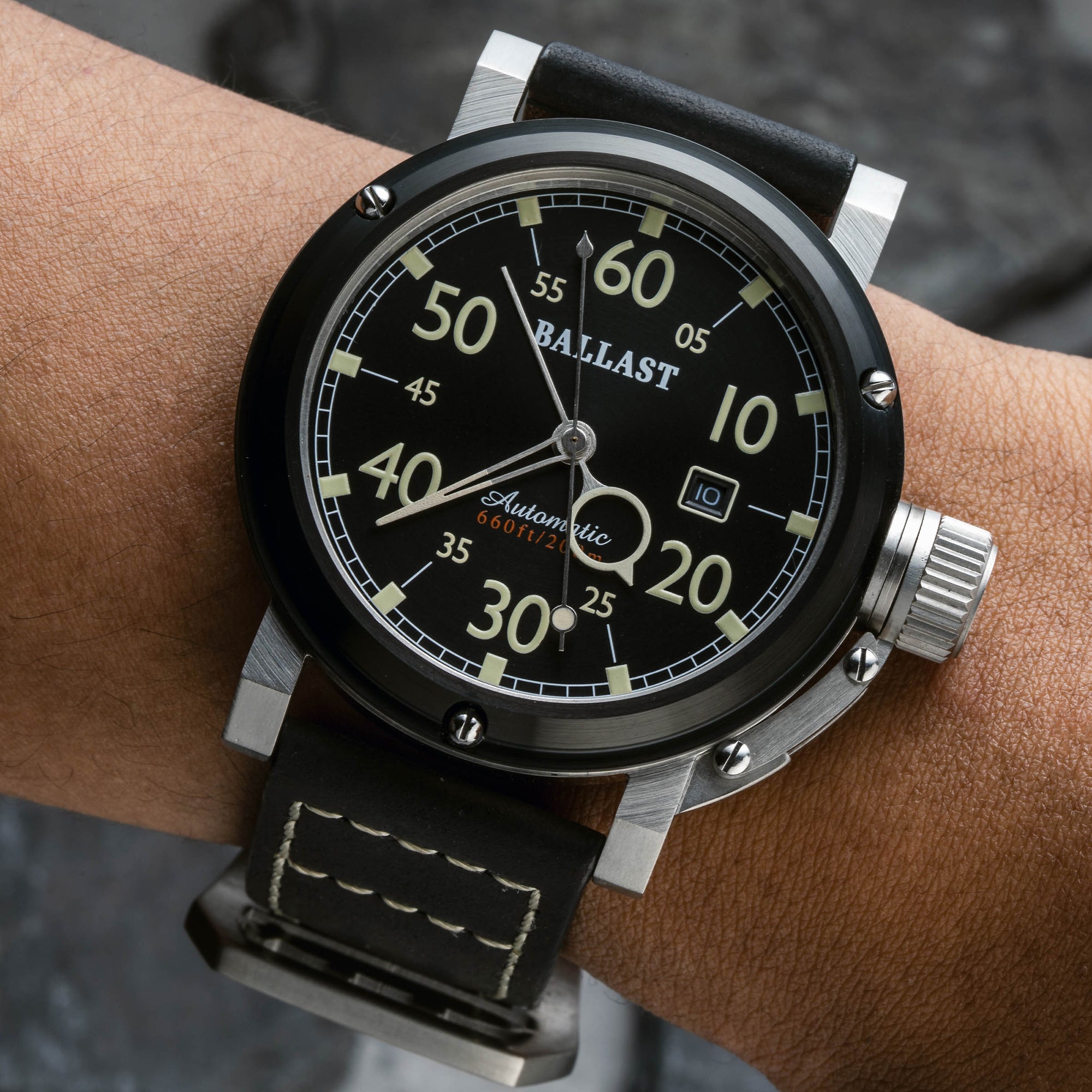 BALLAST Ballast Holland Men's Black Japanese Automatic Watch BL-3150-01