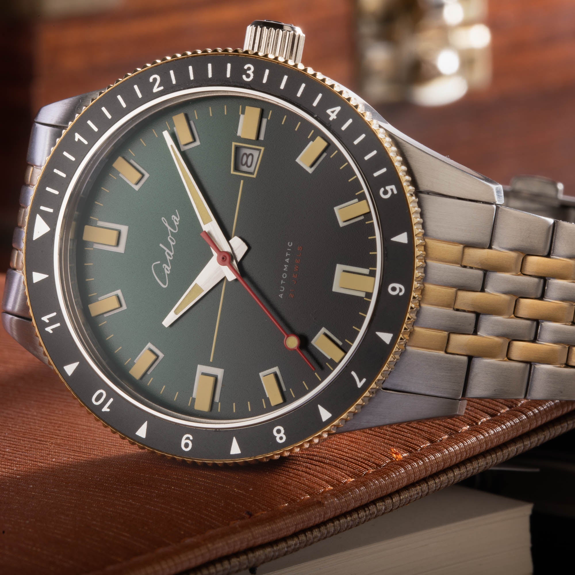 CADOLA Cadola Tahiti Japanese Automatic Men's Ombre Green Watch CD-1006-33