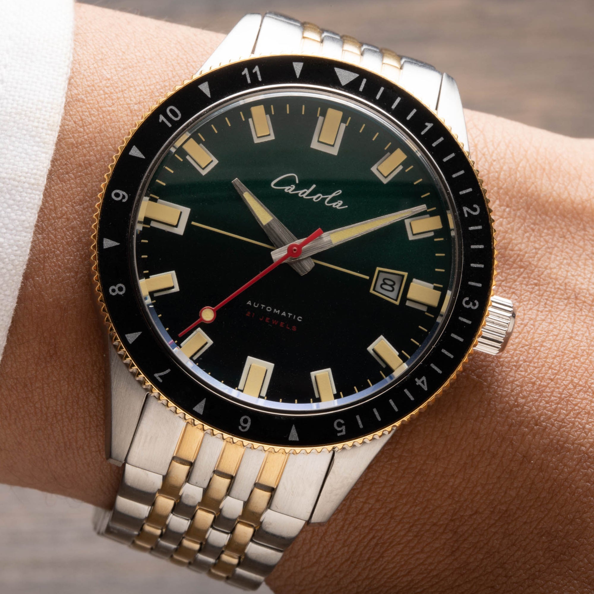CADOLA Cadola Tahiti Japanese Automatic Men's Ombre Green Watch CD-1006-33
