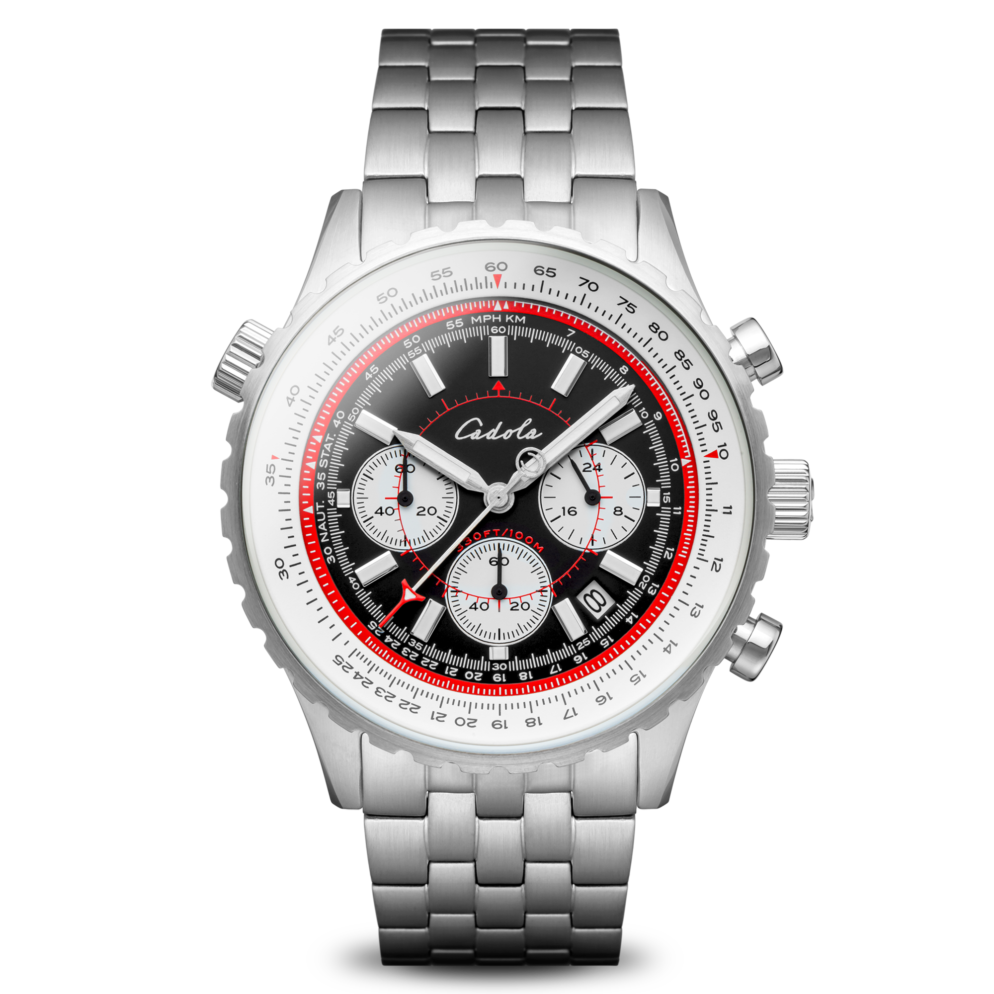 CADOLA Cadola Volaron Japanese Quartz Multi-function Men's Panda Black Watch CD-1009-22