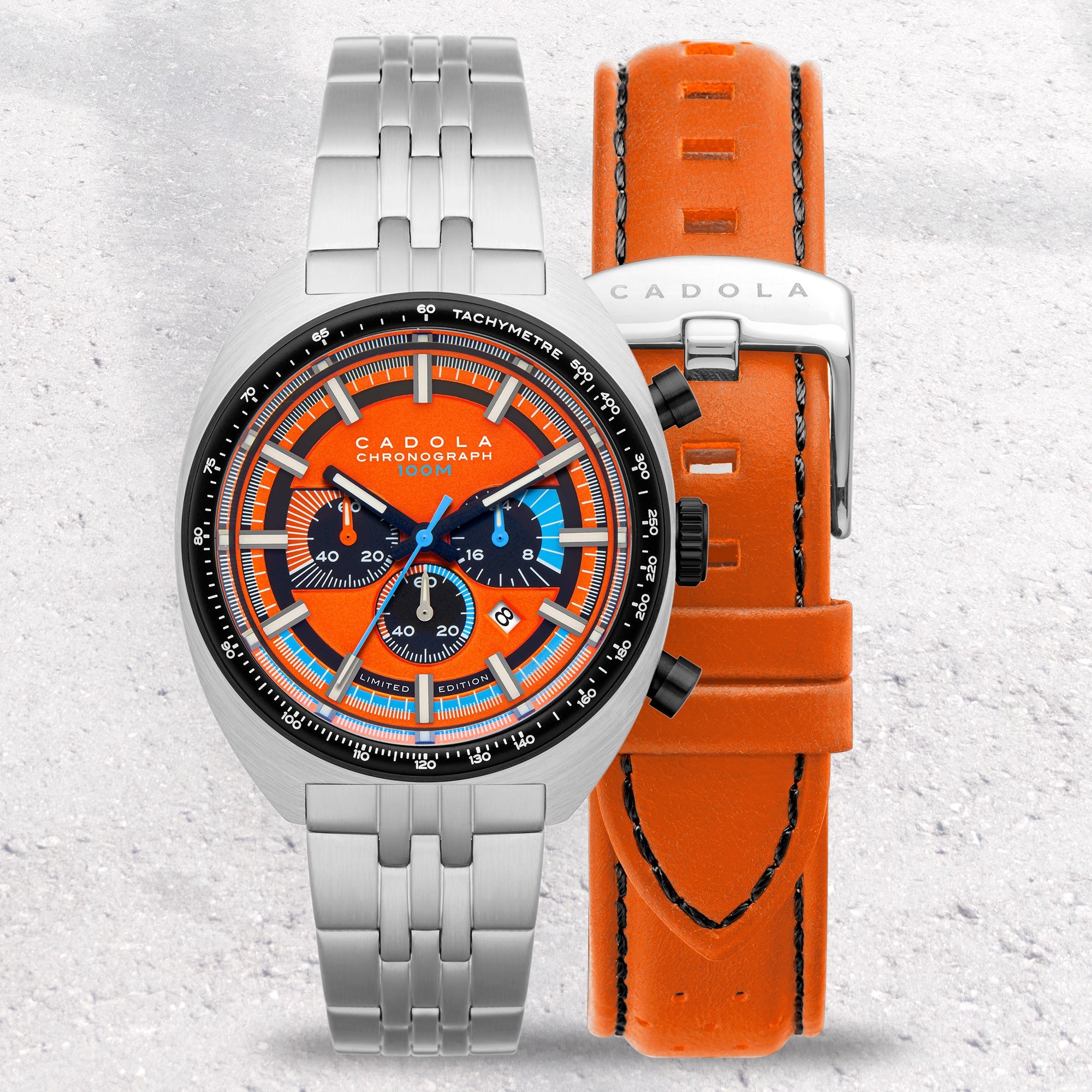 CADOLA Cadola 1977 Chronograph Limited Edition Men's Japanese Quartz Mandarin Watch CD-1023-77