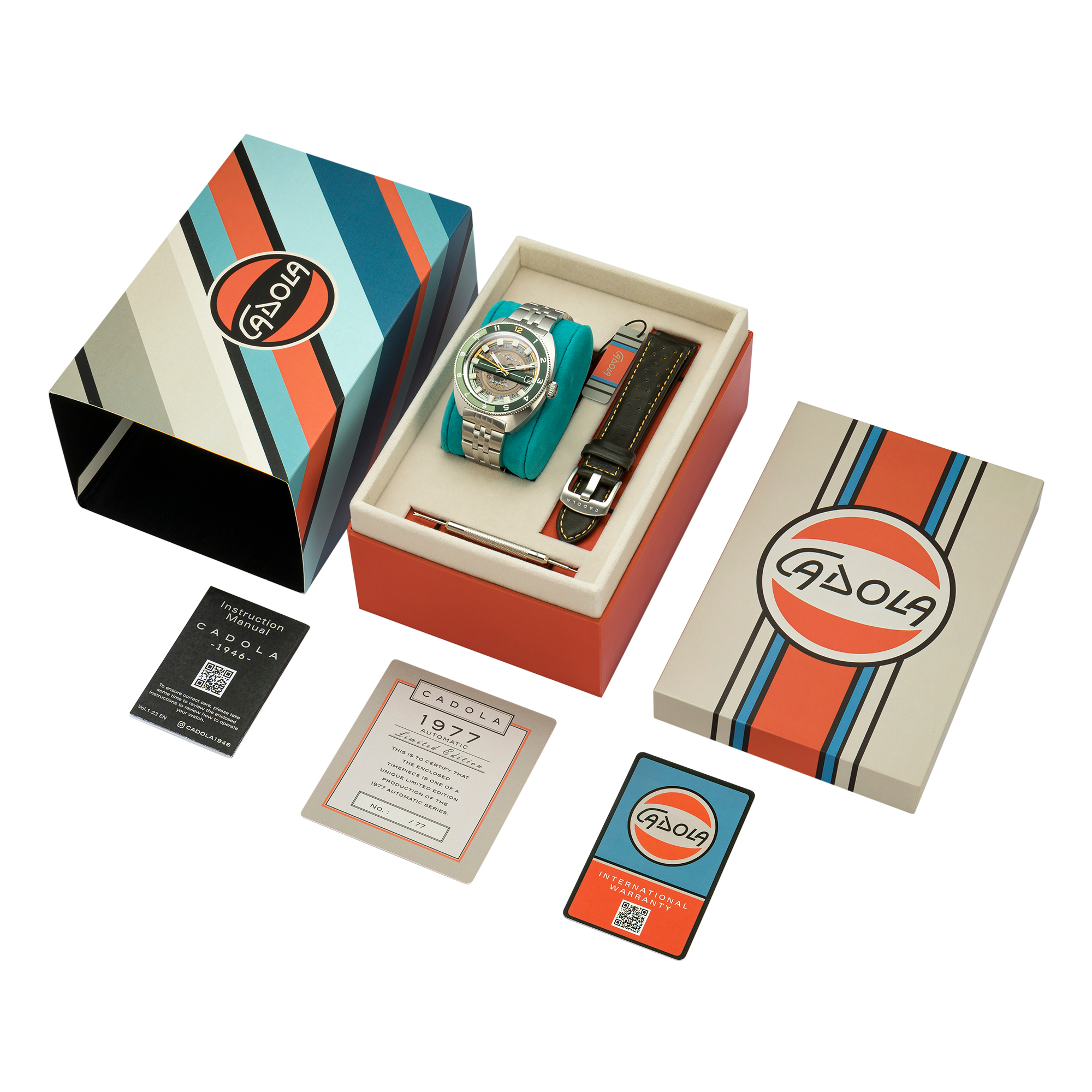 CADOLA Cadola 1977 Automatic Limited Edition Men's Automatic Skeleton Mint Watch CD-1024-33