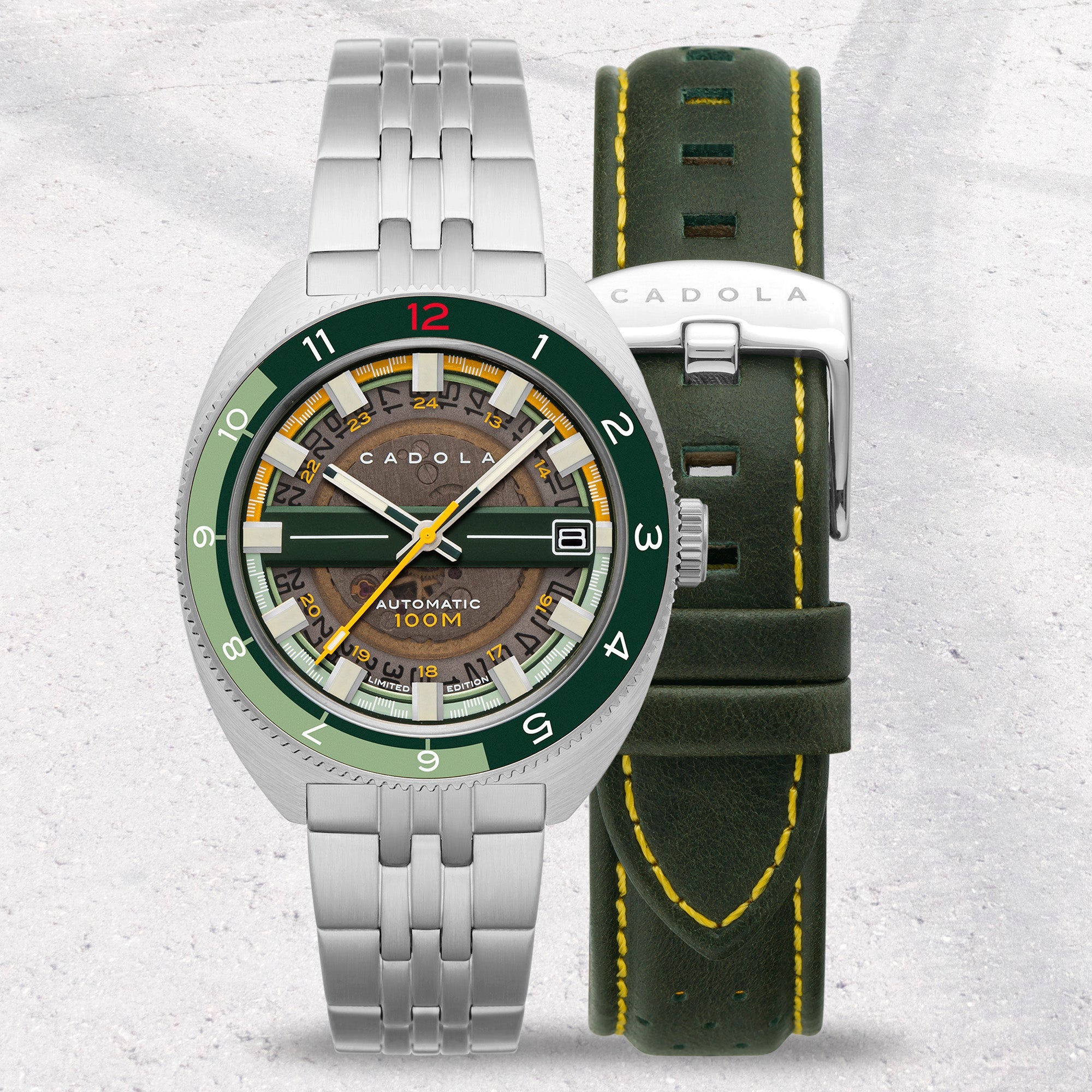 CADOLA Cadola 1977 Automatic Limited Edition Men's Automatic Skeleton Mint Watch CD-1024-33