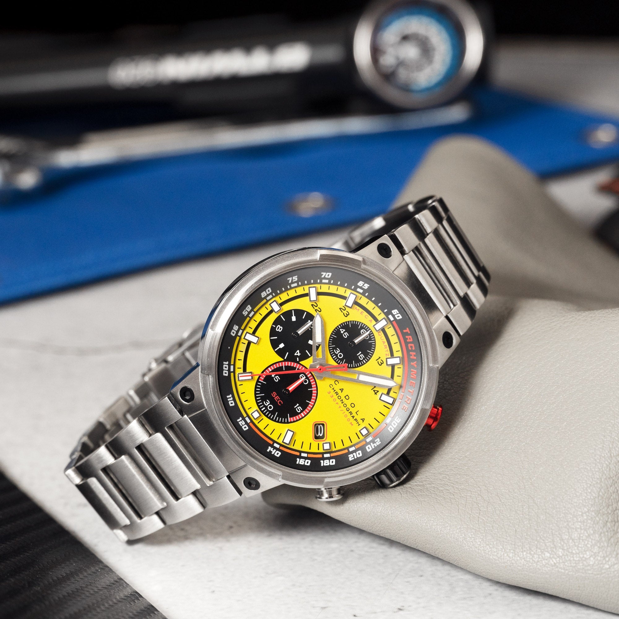 CADOLA Cadola Surtees Hazard Yellow Men's Japanese Quartz Watch CD-1028-55