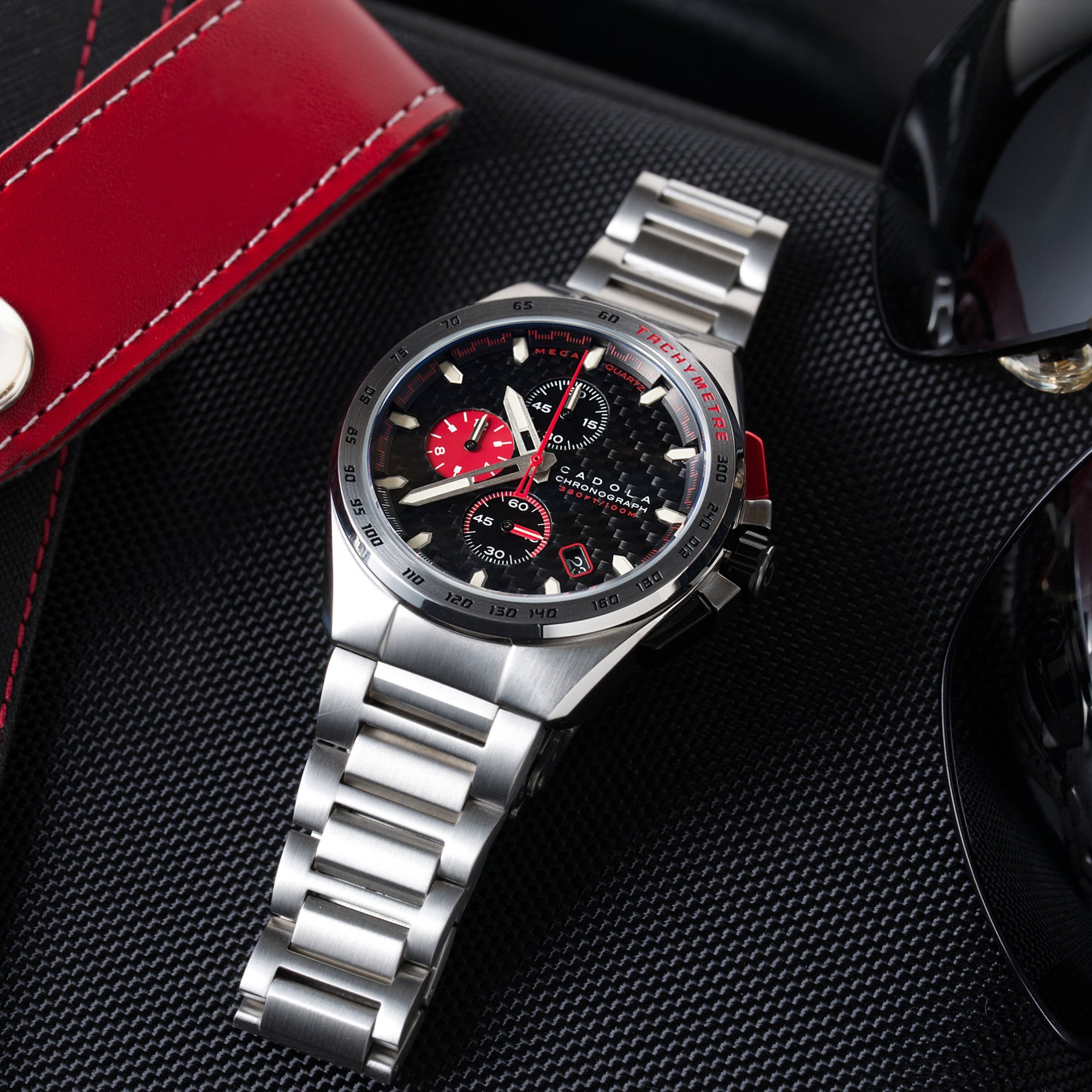 CADOLA Cadola Peterson Japanese Quartz Chronograph Sanguine Men's Watch CD-1029-22