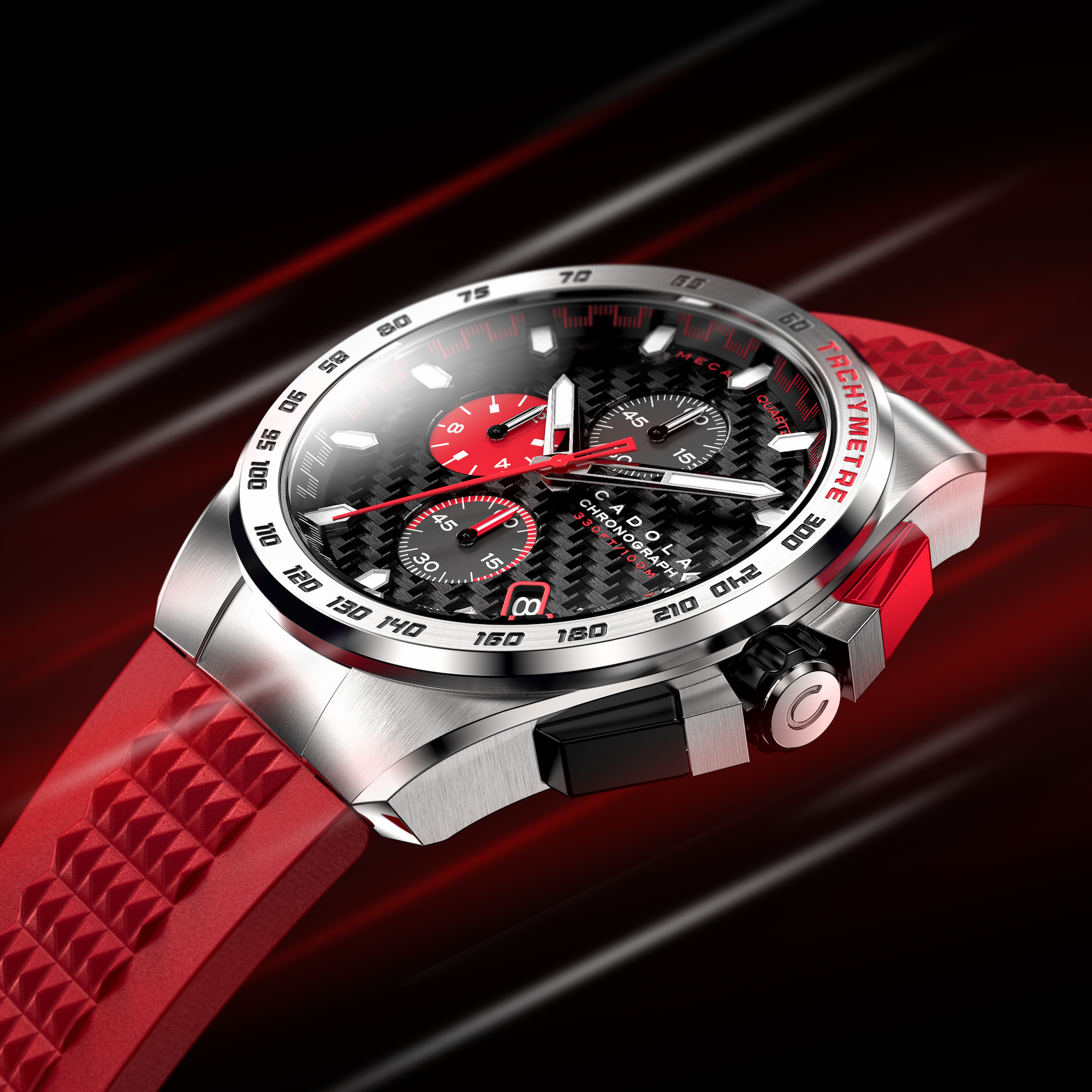 CADOLA Cadola Peterson Japanese Quartz Chronograph Sanguine Men's Watch CD-1029-22