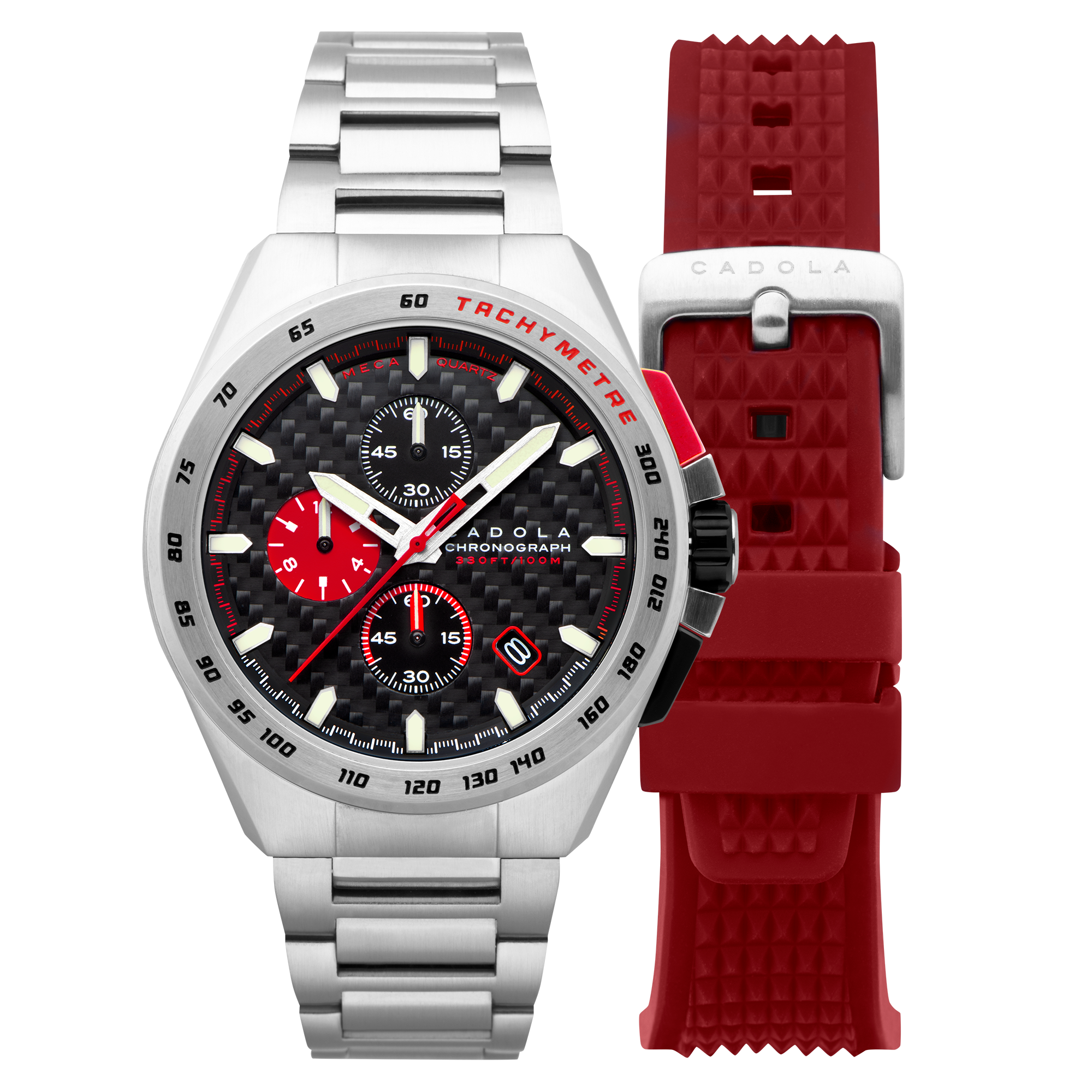 CADOLA Cadola Peterson Japanese Quartz Chronograph Sanguine Men's Watch CD-1029-22